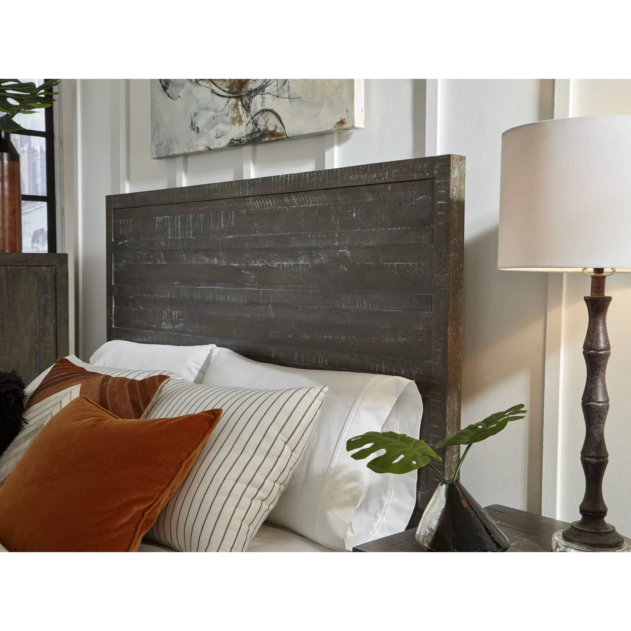 Townsend Solid Wood Low-Profile Bed in Gunmetal - Image 3
