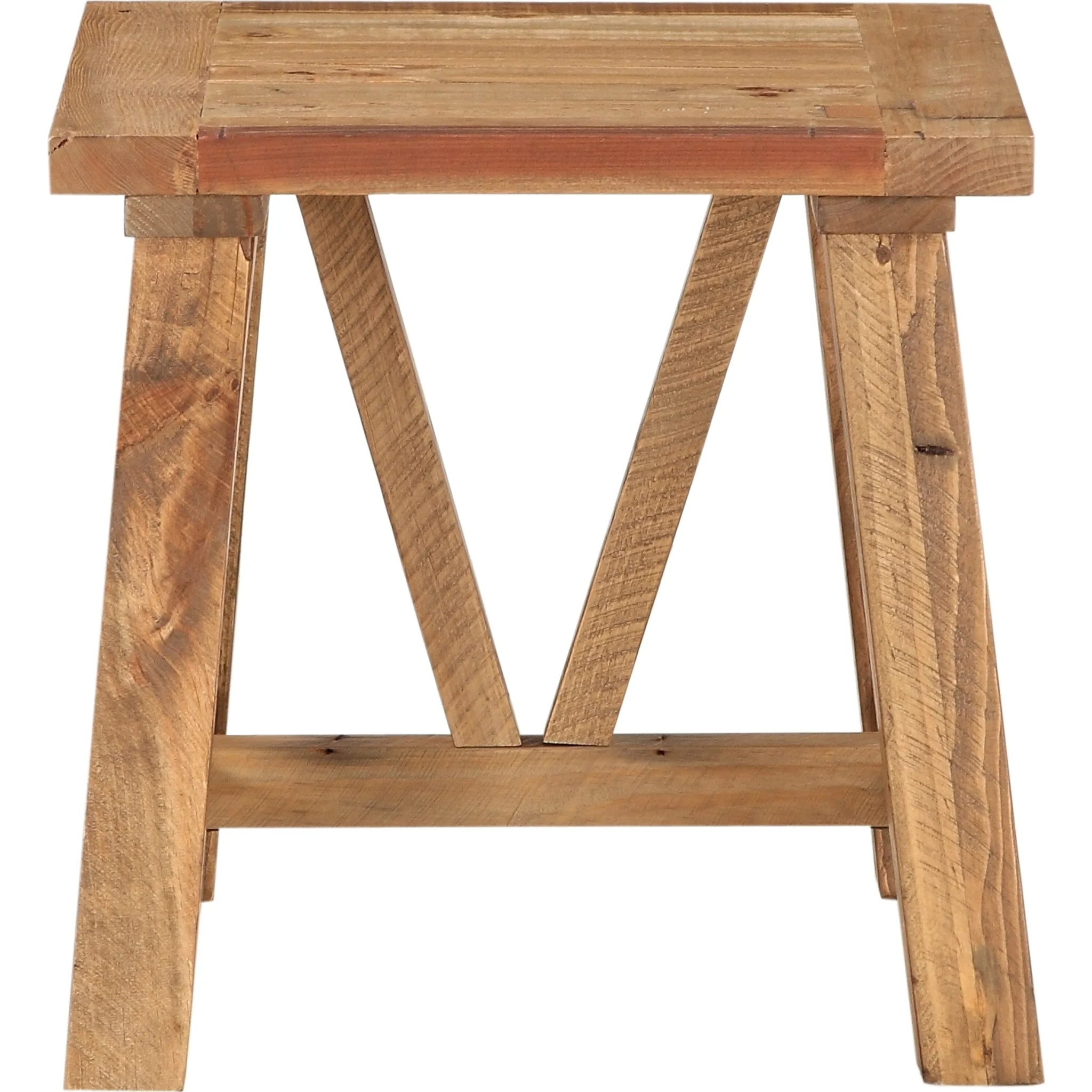 Harby Reclaimed Wood Square Side Table in Rustic Tawny - Image 4
