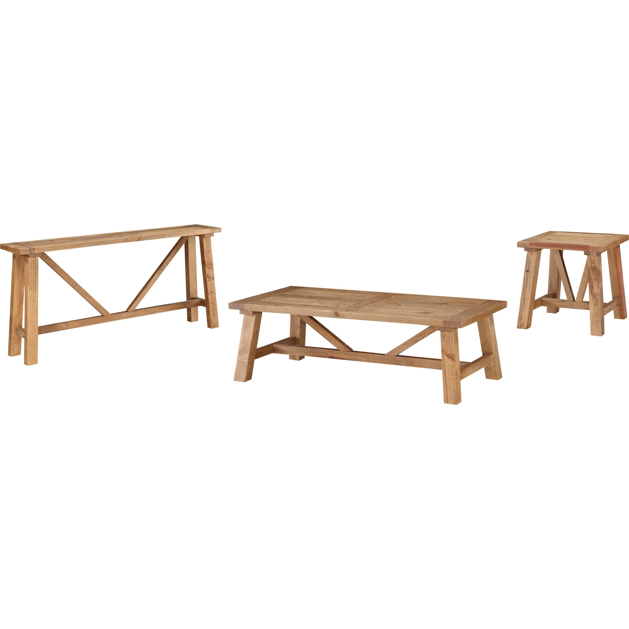 Harby Reclaimed Wood Console Table in Rustic Tawny - Image 5