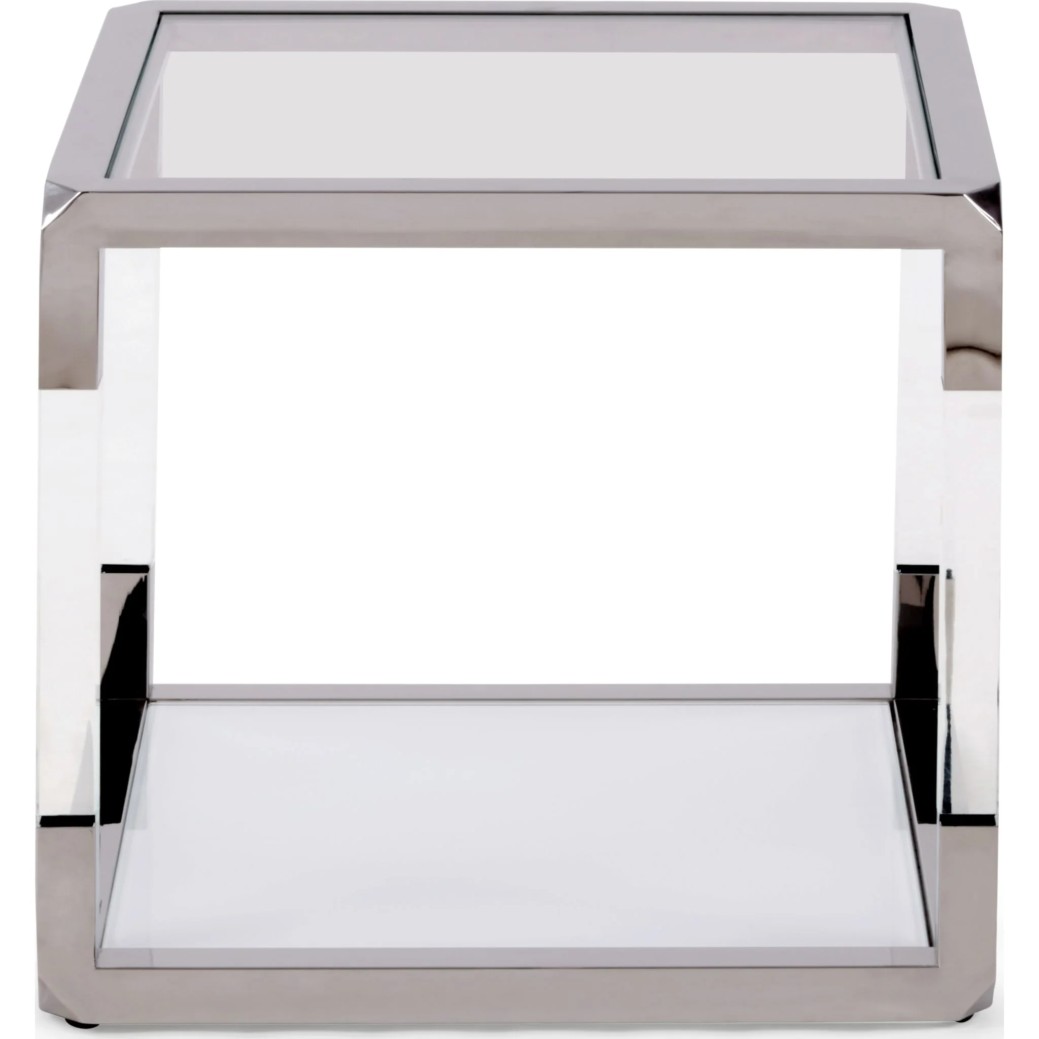 Jasper End Table in Acrylic/White Glass/PSS - Image 5