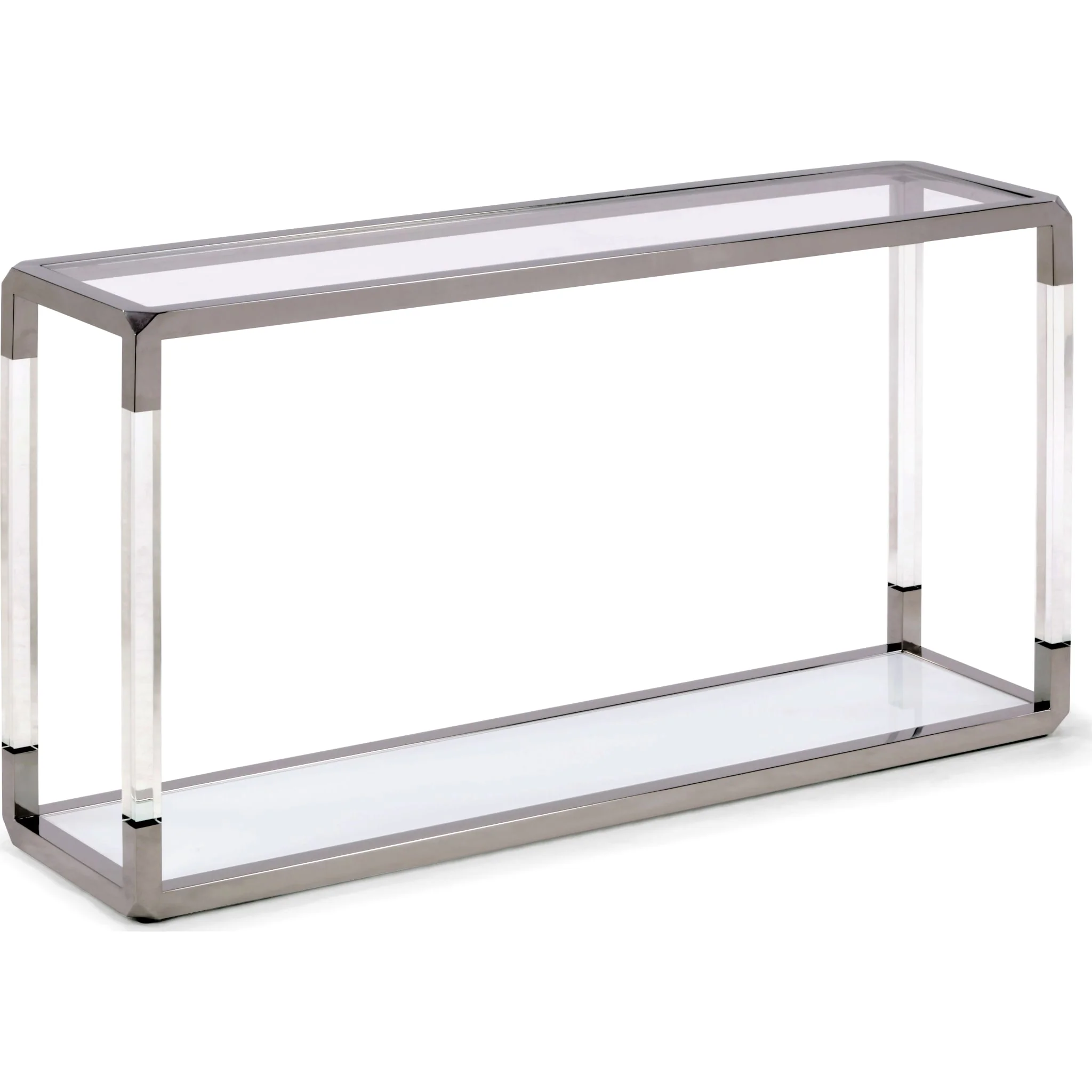 Jasper Console Table in Acrylic/White Glass/PSS - Image 4