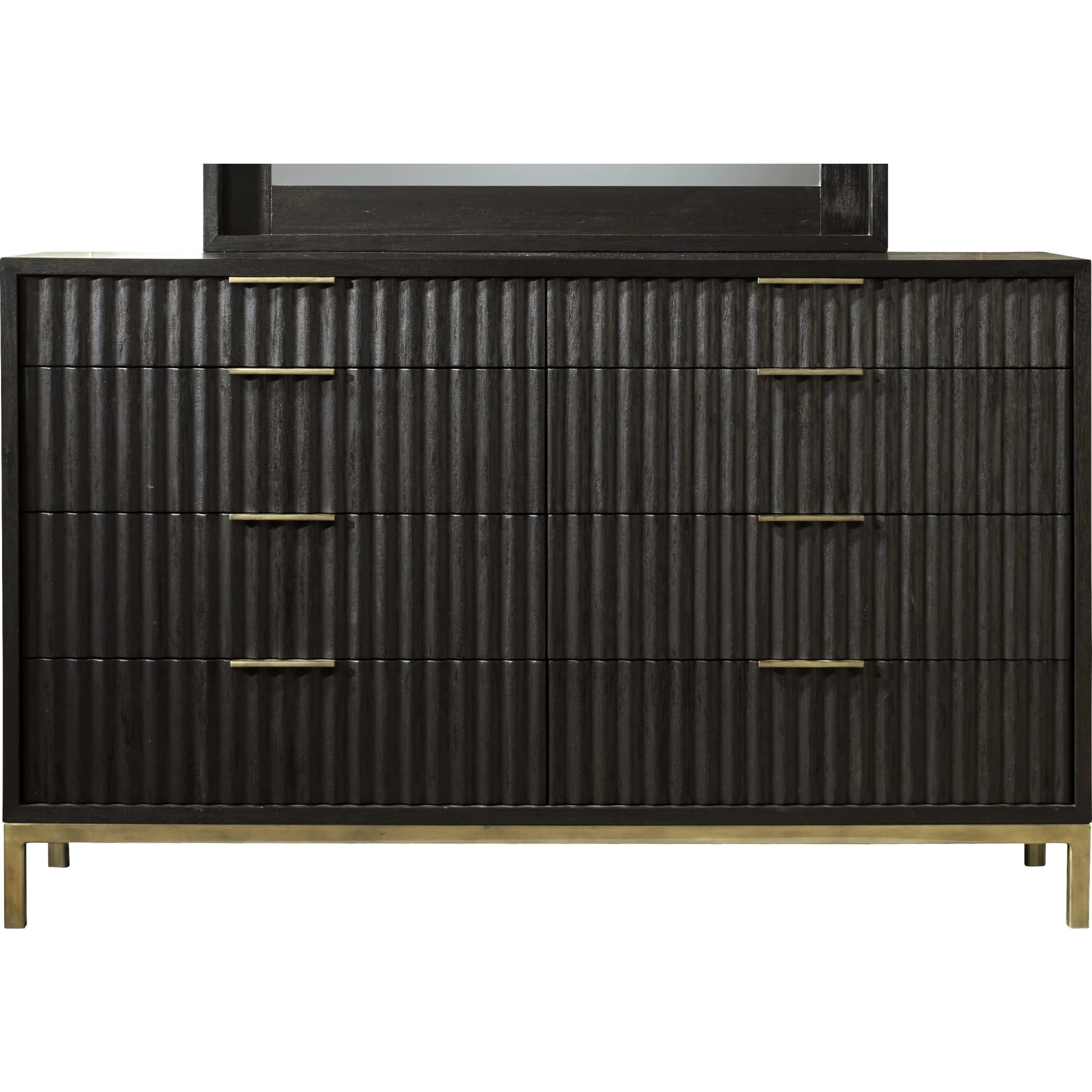 Kentifield Solid Wood Eight Drawer Dresser in Black Drifted Oak (2024) - Image 5