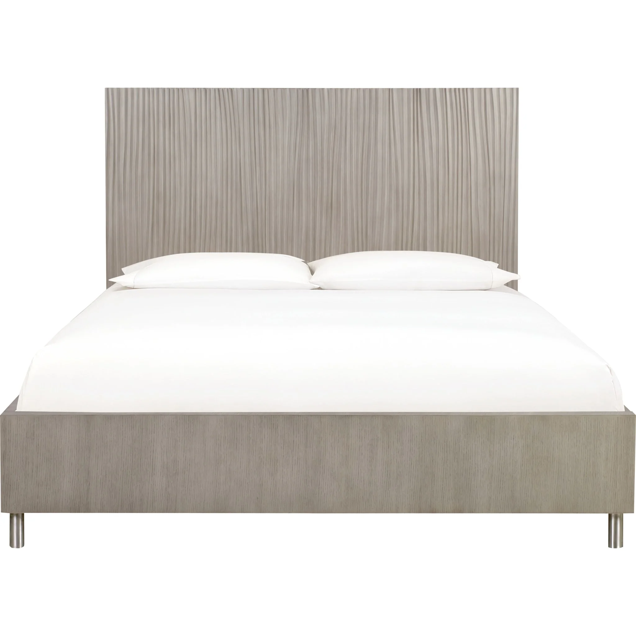 Argento Wave-Patterned Bed in Misty Grey - Image 6