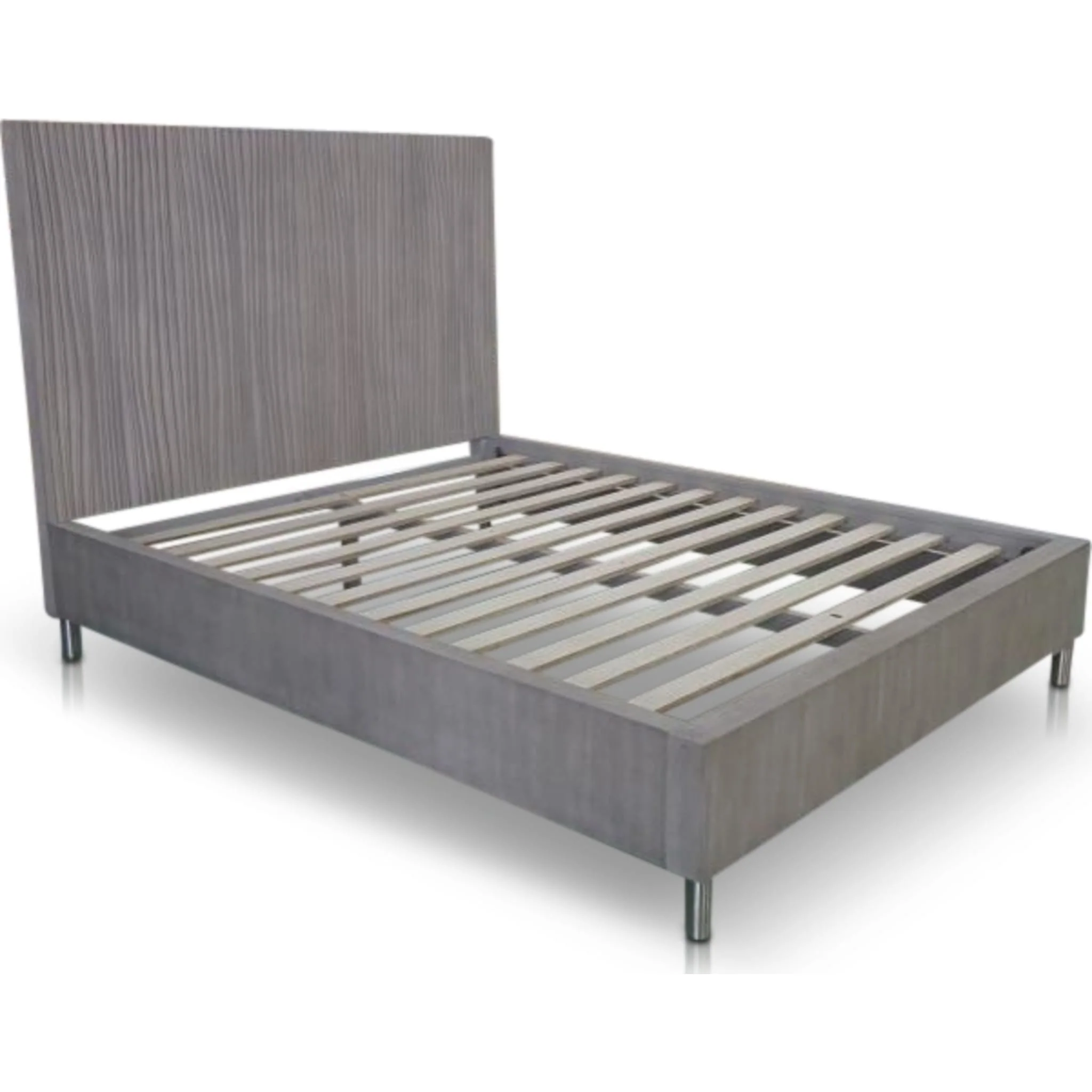 Argento Wave-Patterned Bed in Misty Grey - Image 8