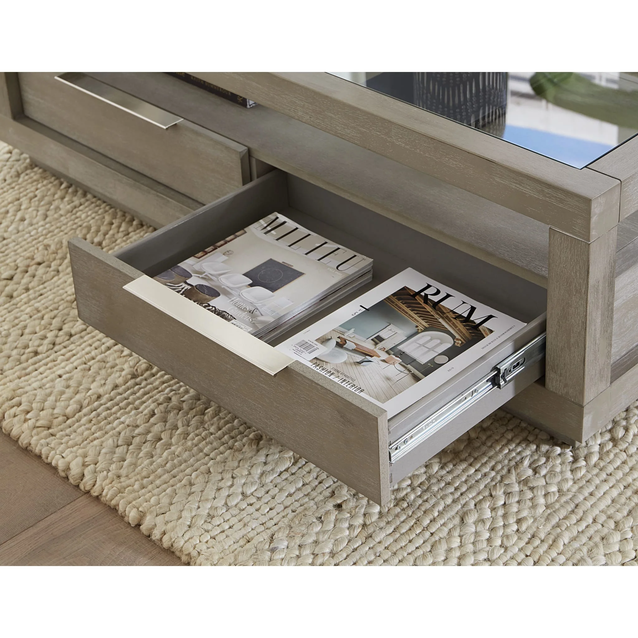 Oxford Two-Drawer Coffee Table in Mineral - Image 4