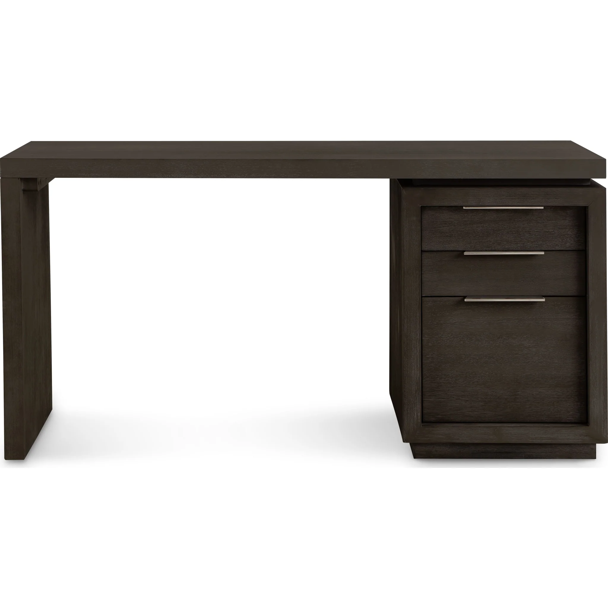 Oxford Single Pedestal Desk in Basalt Grey - Image 5