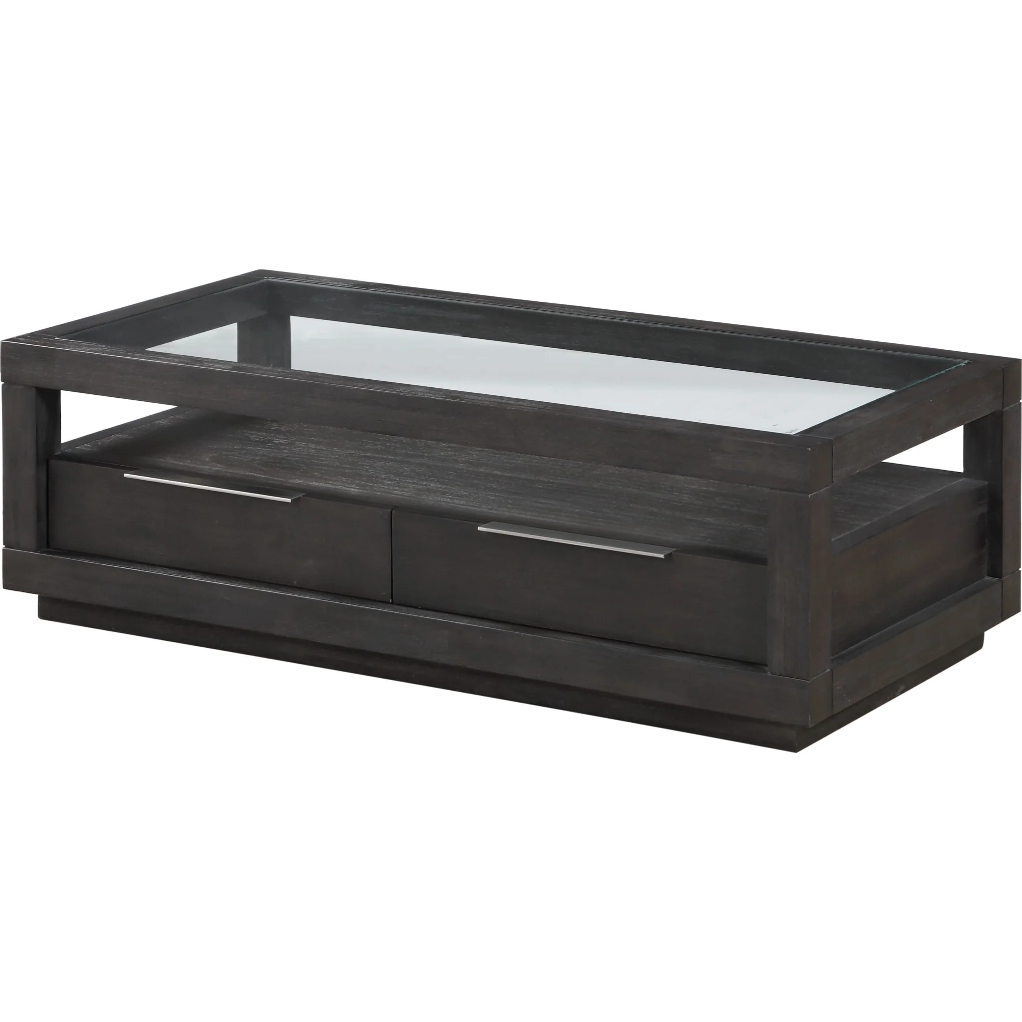 Oxford Two Drawer Rectangular Coffee Table in Basalt Grey - Image 3