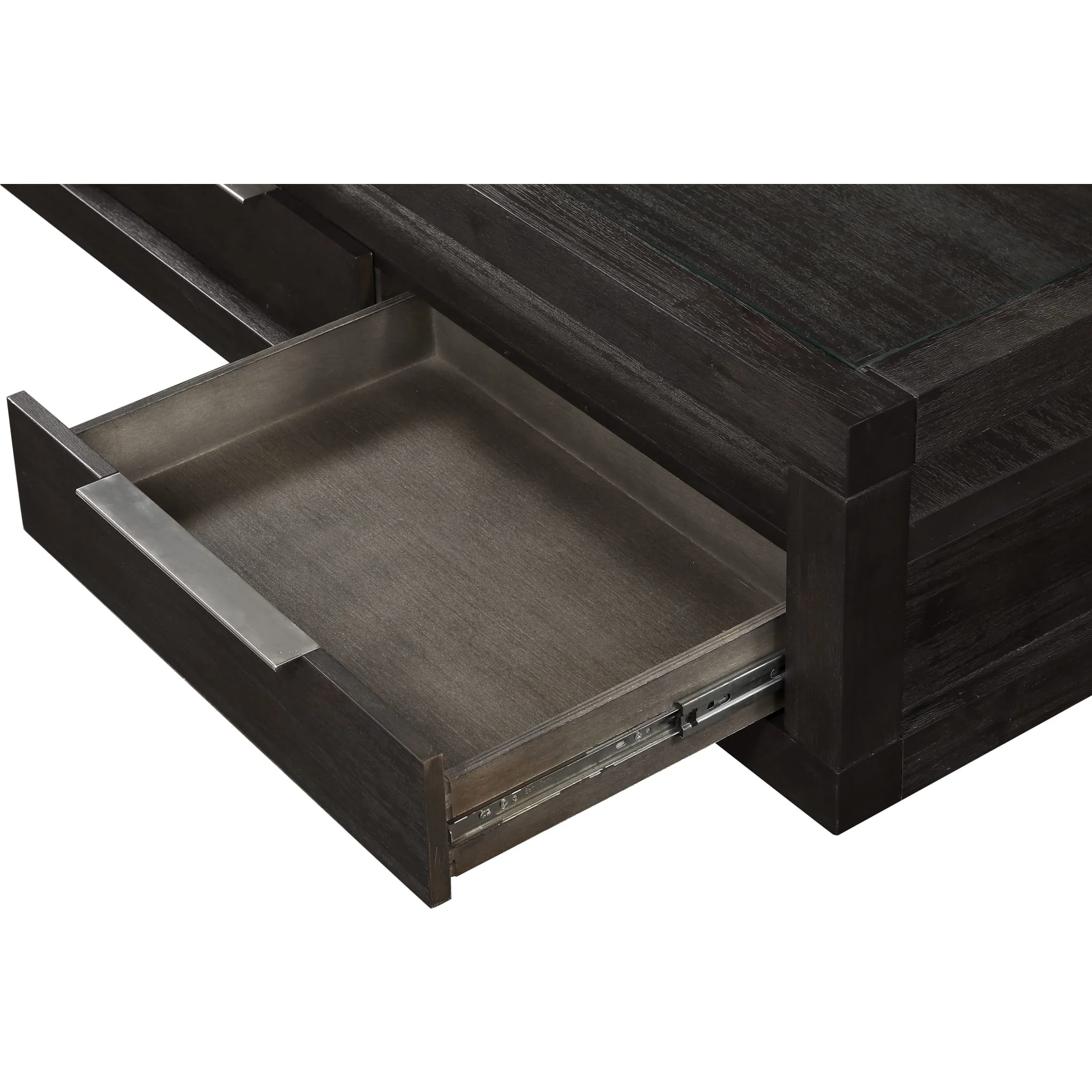 Oxford Two Drawer Rectangular Coffee Table in Basalt Grey - Image 5