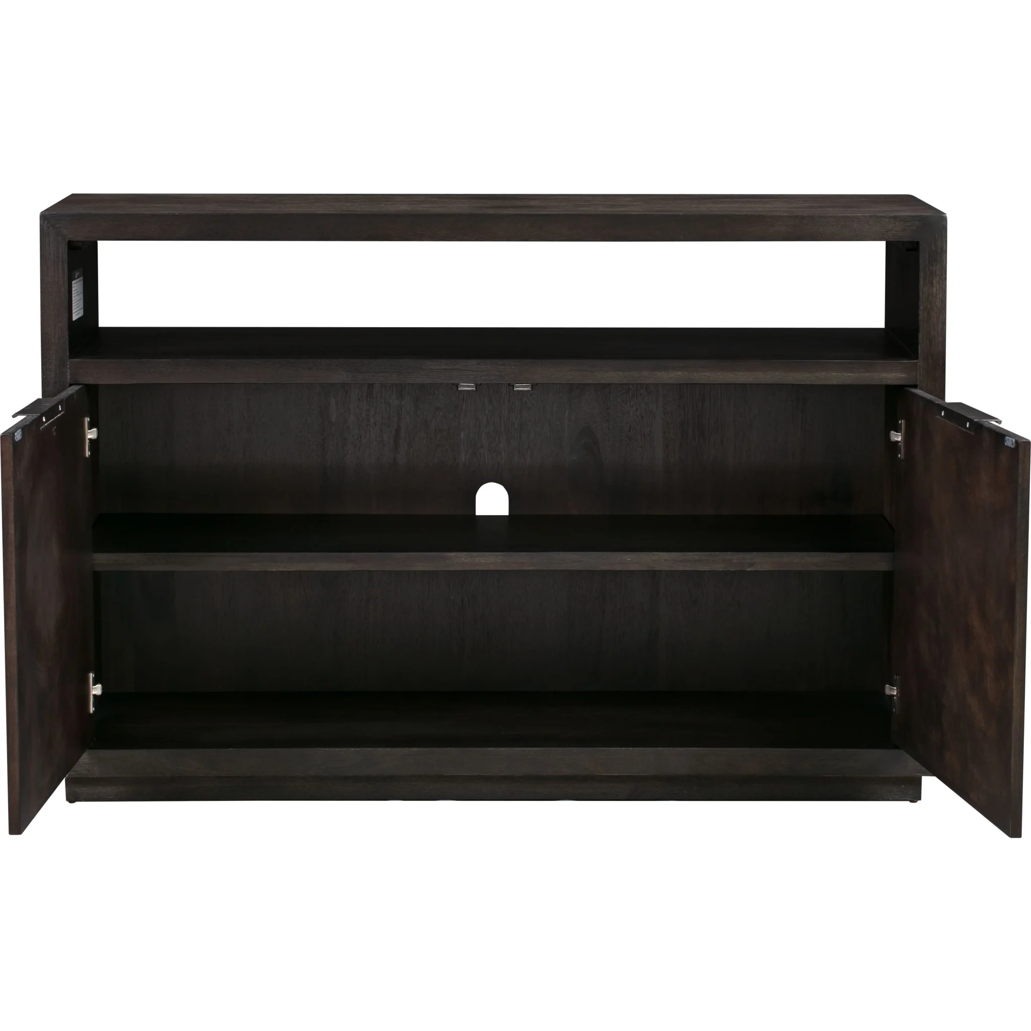 Oxford Solid Wood 54 inch Media Console in Basalt Grey - Image 5
