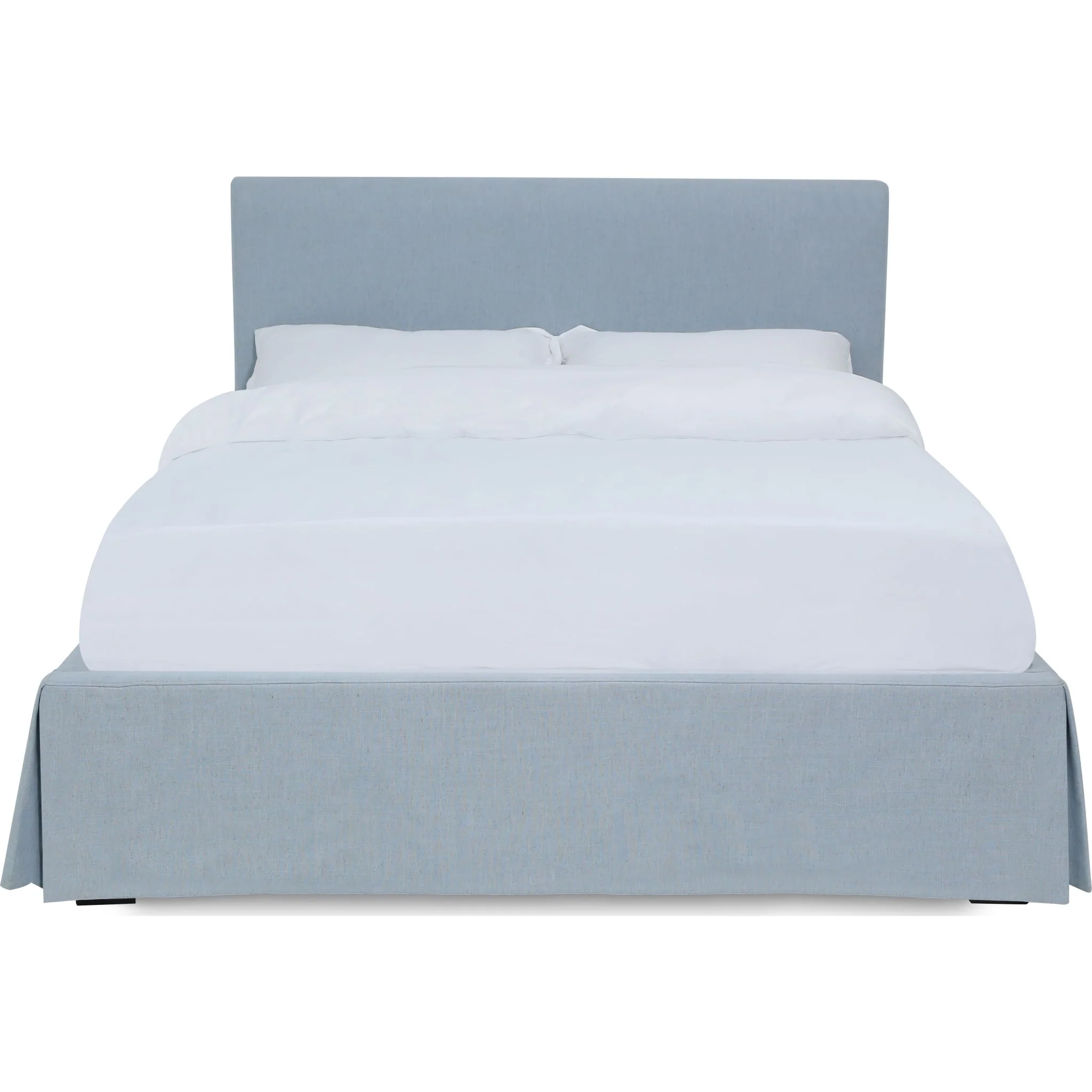 Shelby Skirted Footboard Storage Panel Bed in Sky - Image 5