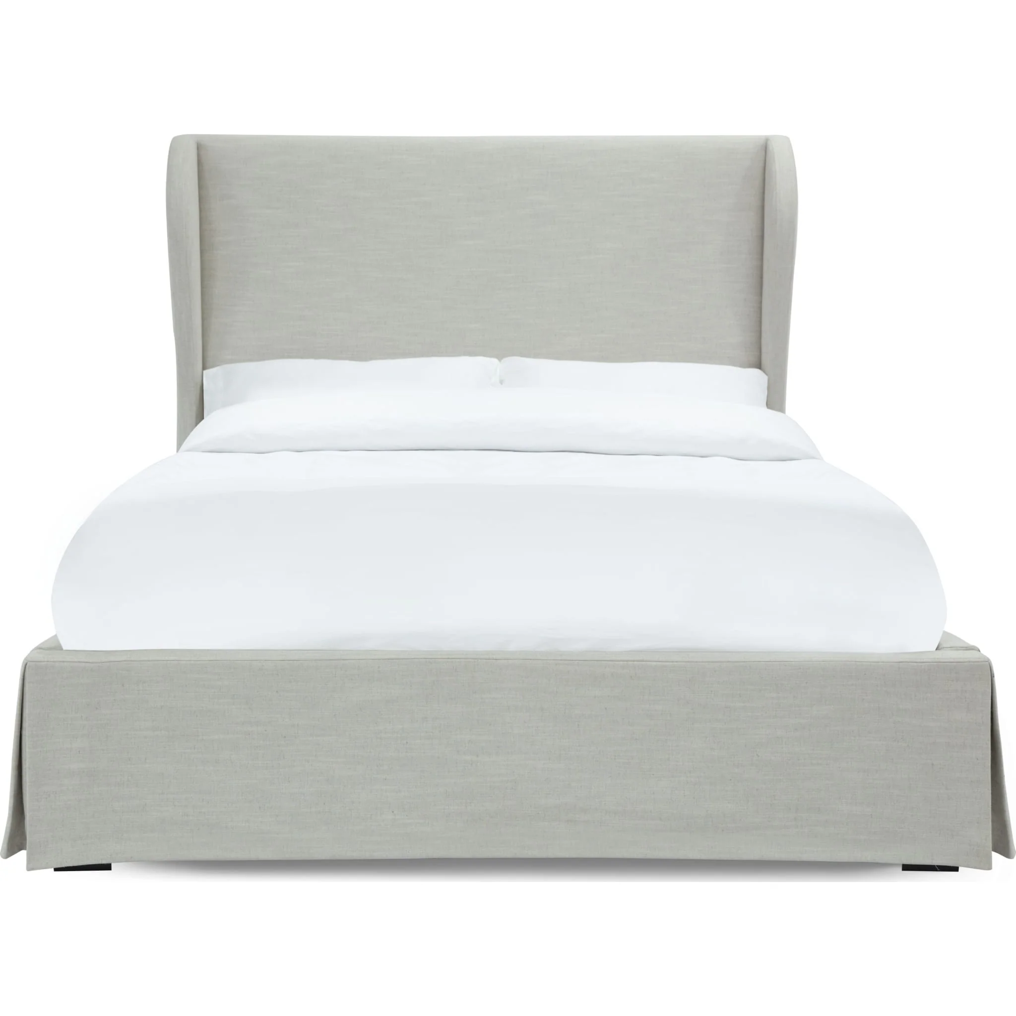 Hera Skirted Footboard Storage Panel Bed in Oatmeal - Image 5