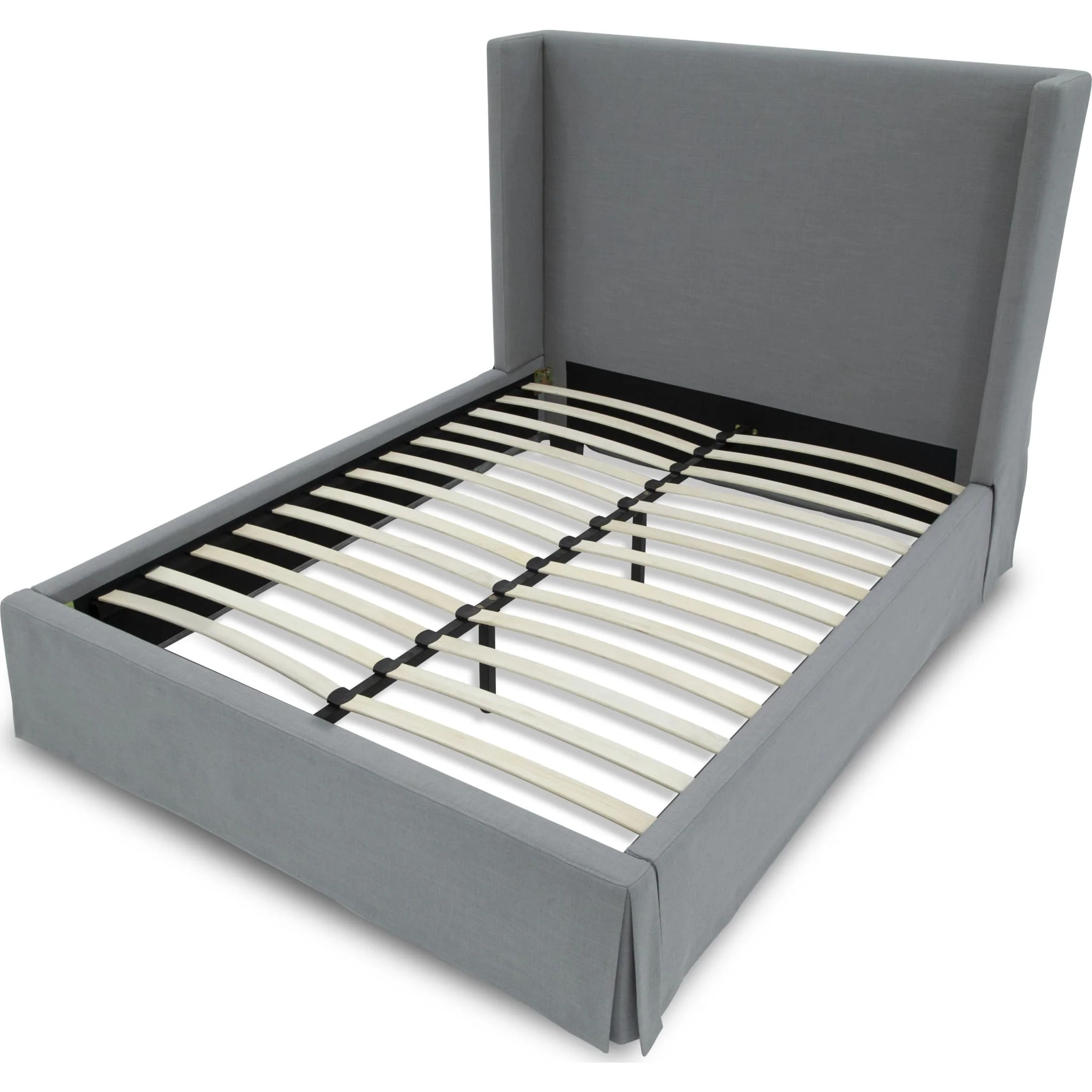 Cresta Upholstered Skirted Panel Bed in Fog - Image 7