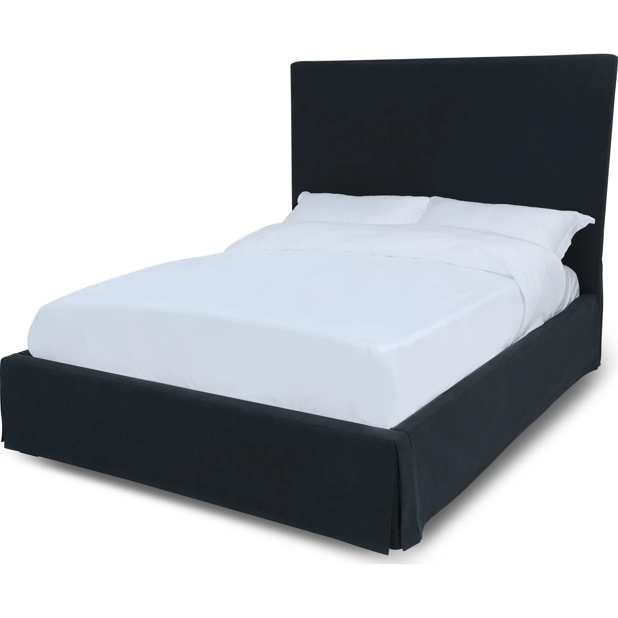 Cheviot UpholsteredSkirted Storage Panel Bed in Iron - Image 4