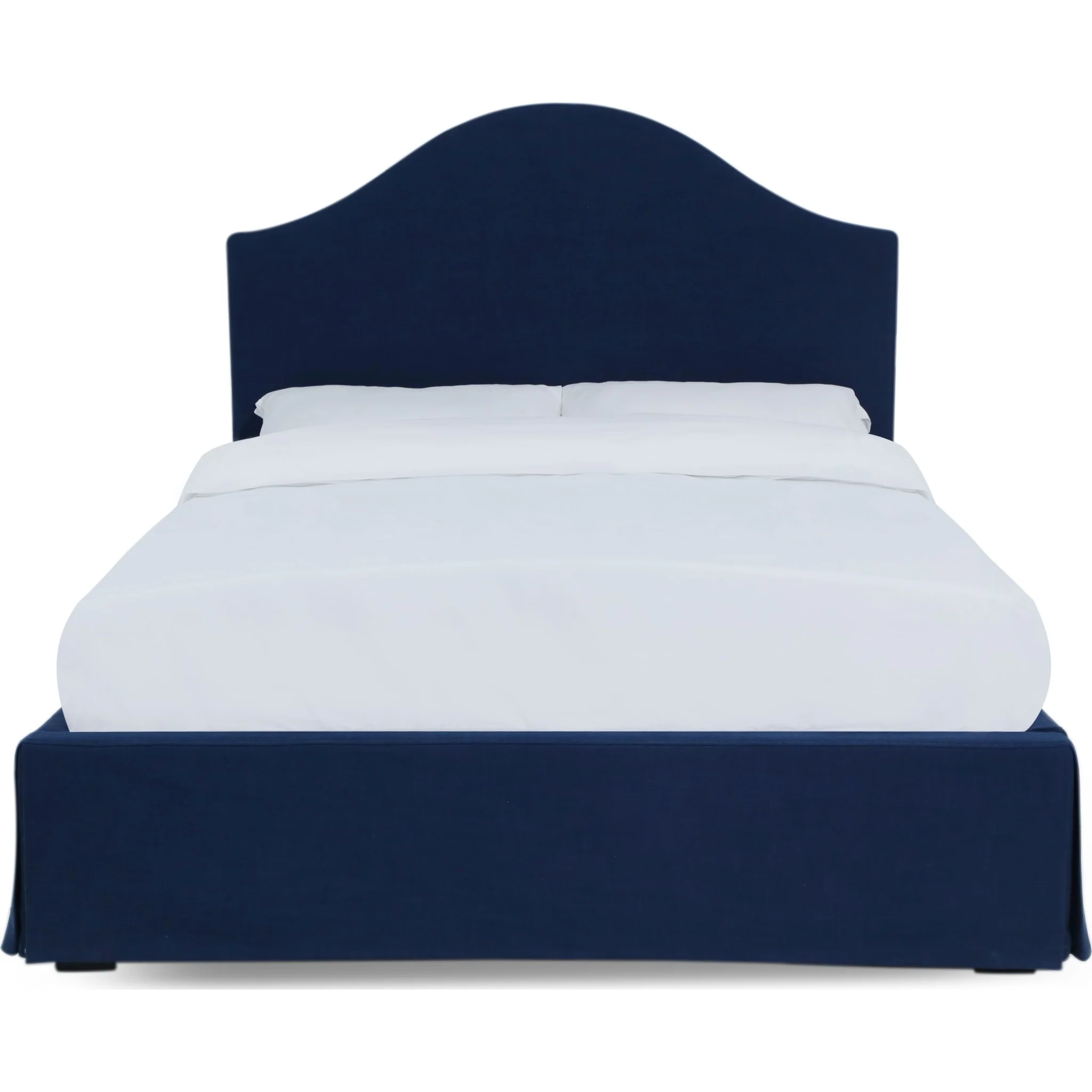 Sur Skirted Footboard Storage Panel Bed in Navy - Image 5