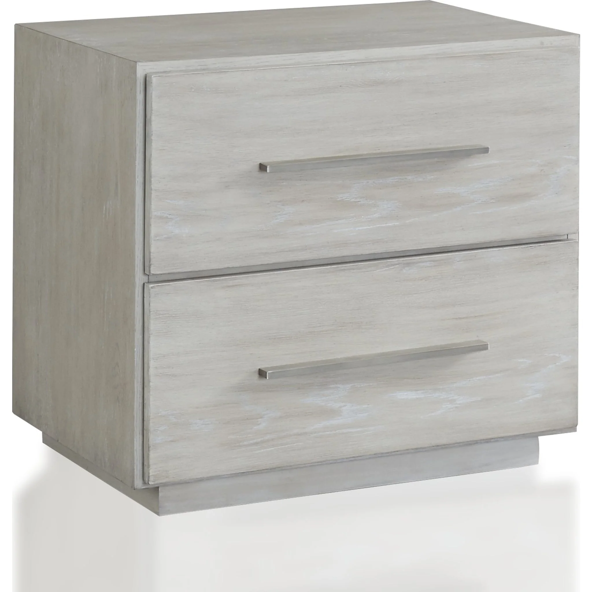 Destination Two Drawer Nightstand in Cotton Grey - Image 3