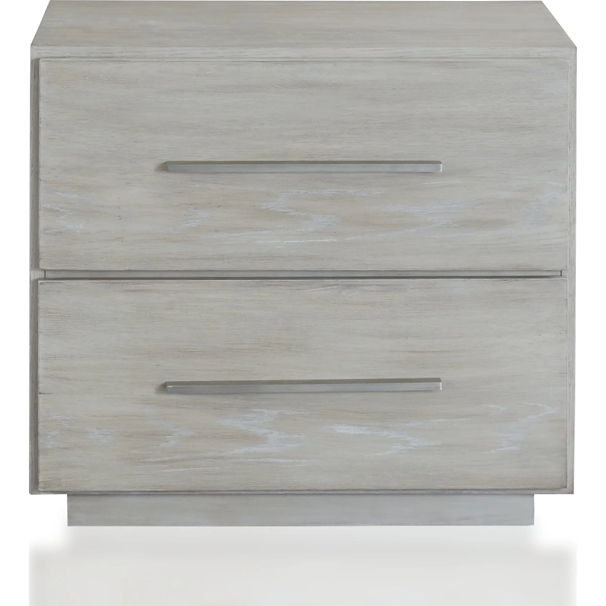 Destination Two Drawer Nightstand in Cotton Grey - Image 4