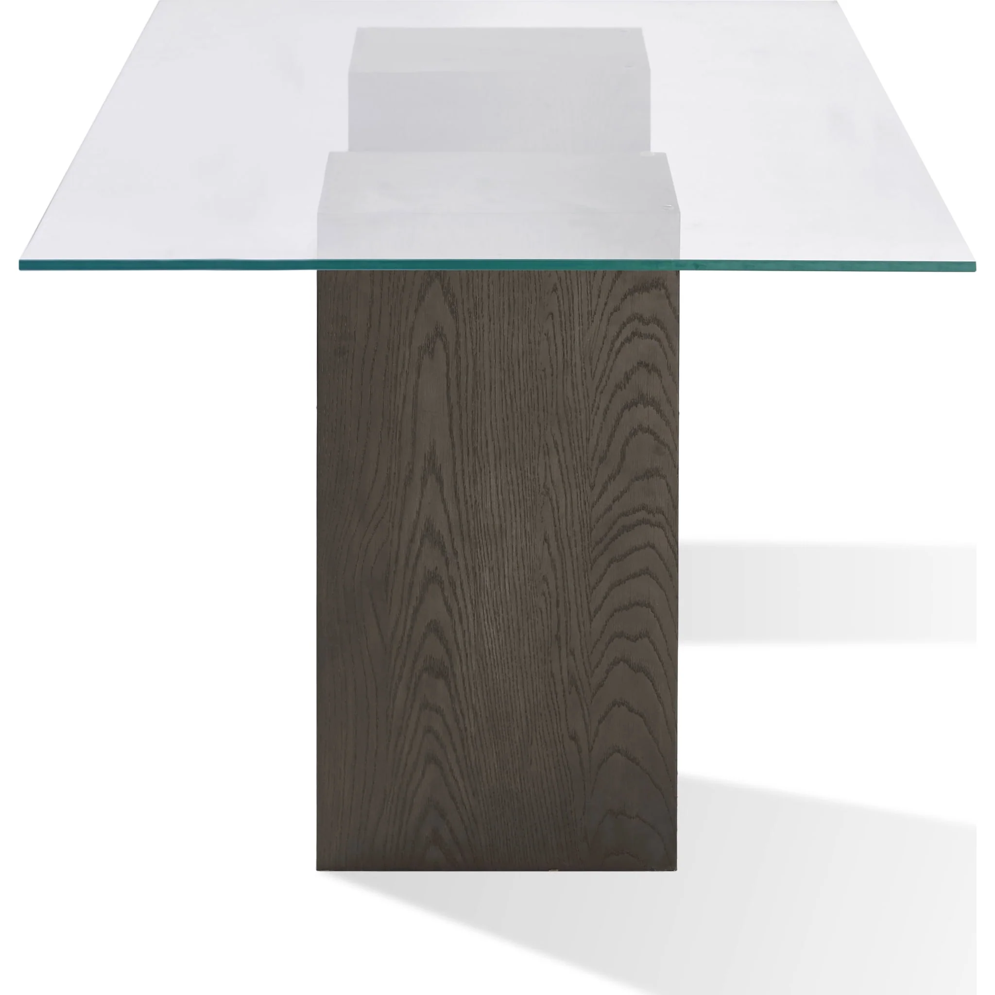 Modesto Rectangular Glass Top Dining Table in French Roast - Image 7