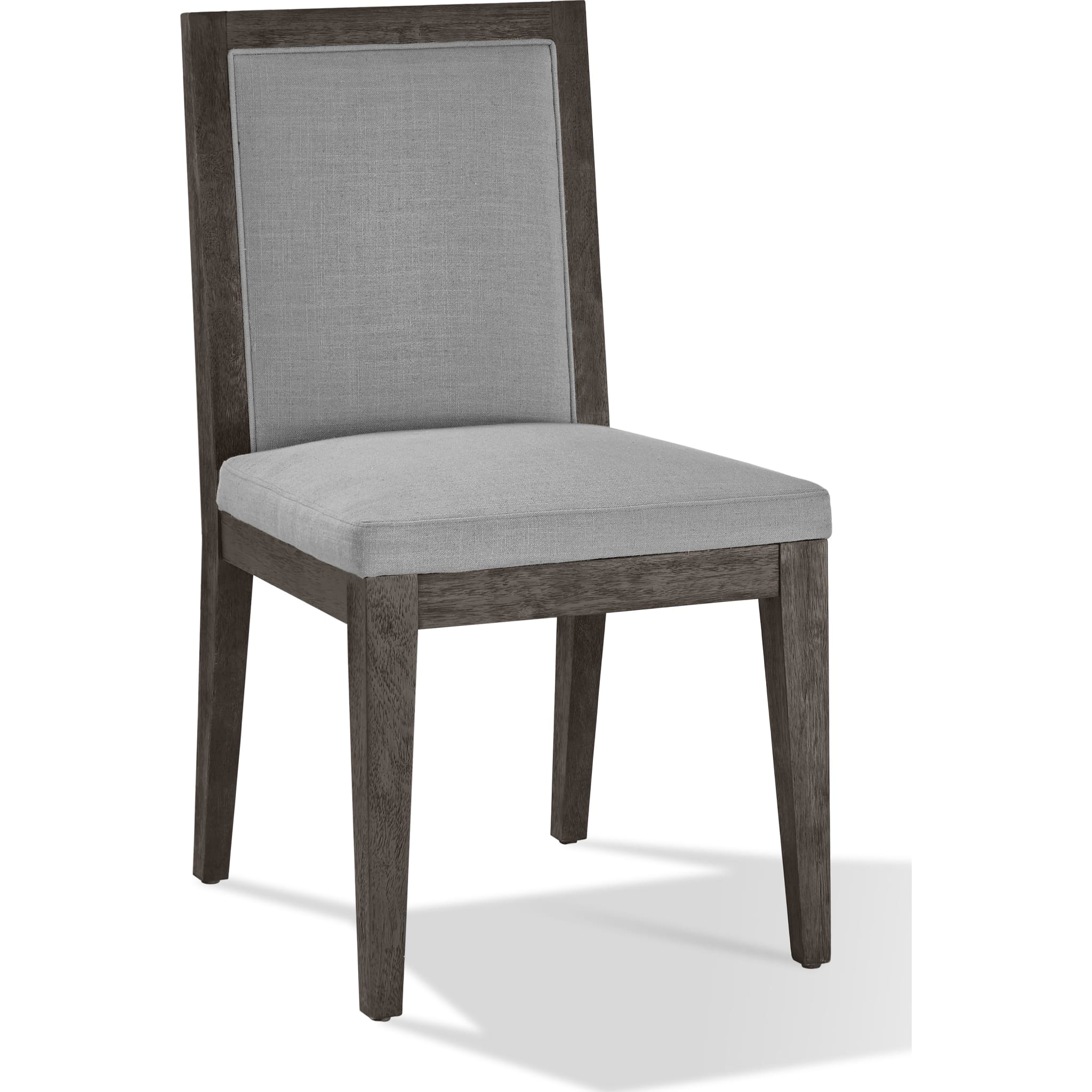 Modesto Wood Frame Upholstered Side Chair in Koala Linen and French Roast - Image 3