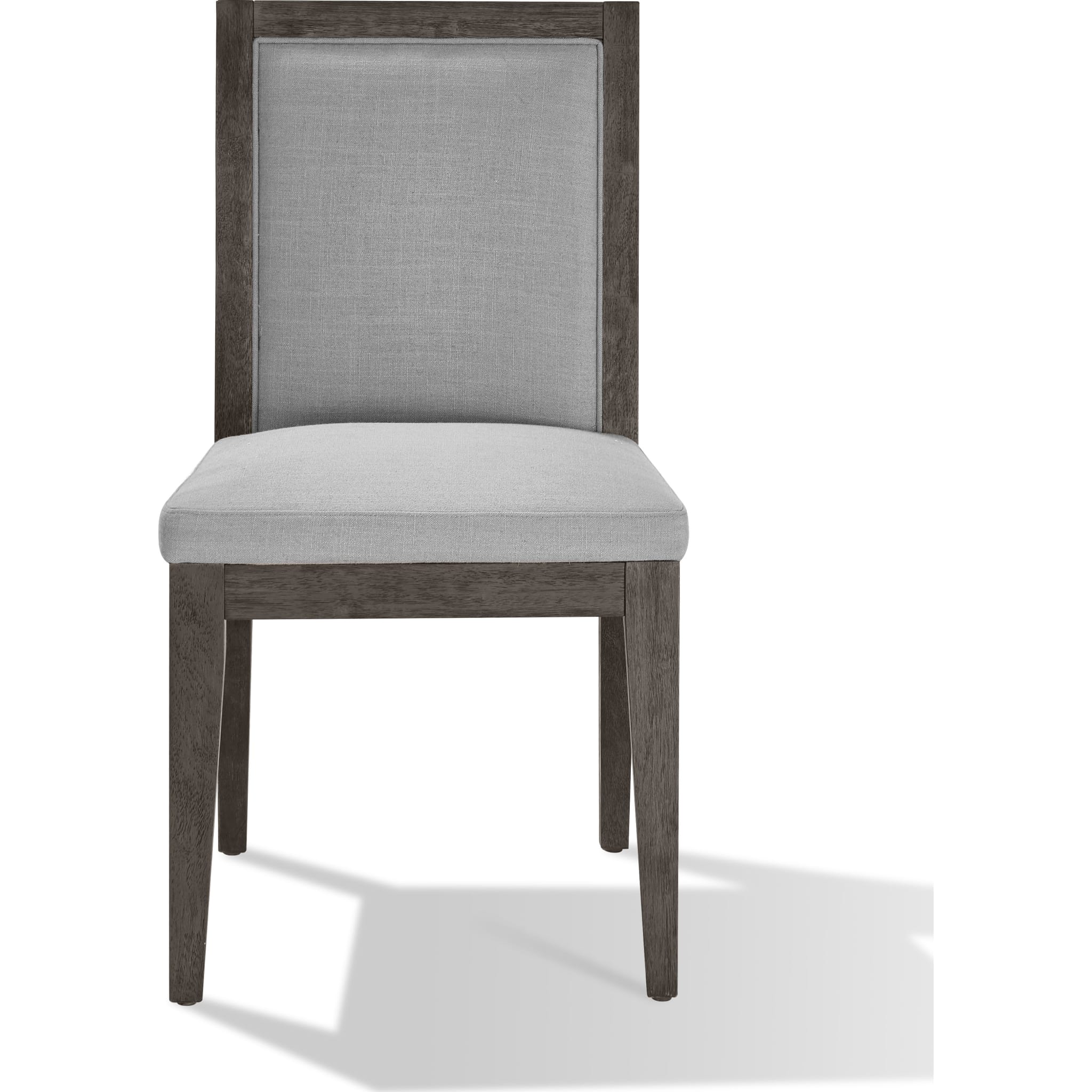 Modesto Wood Frame Upholstered Side Chair in Koala Linen and French Roast - Image 4