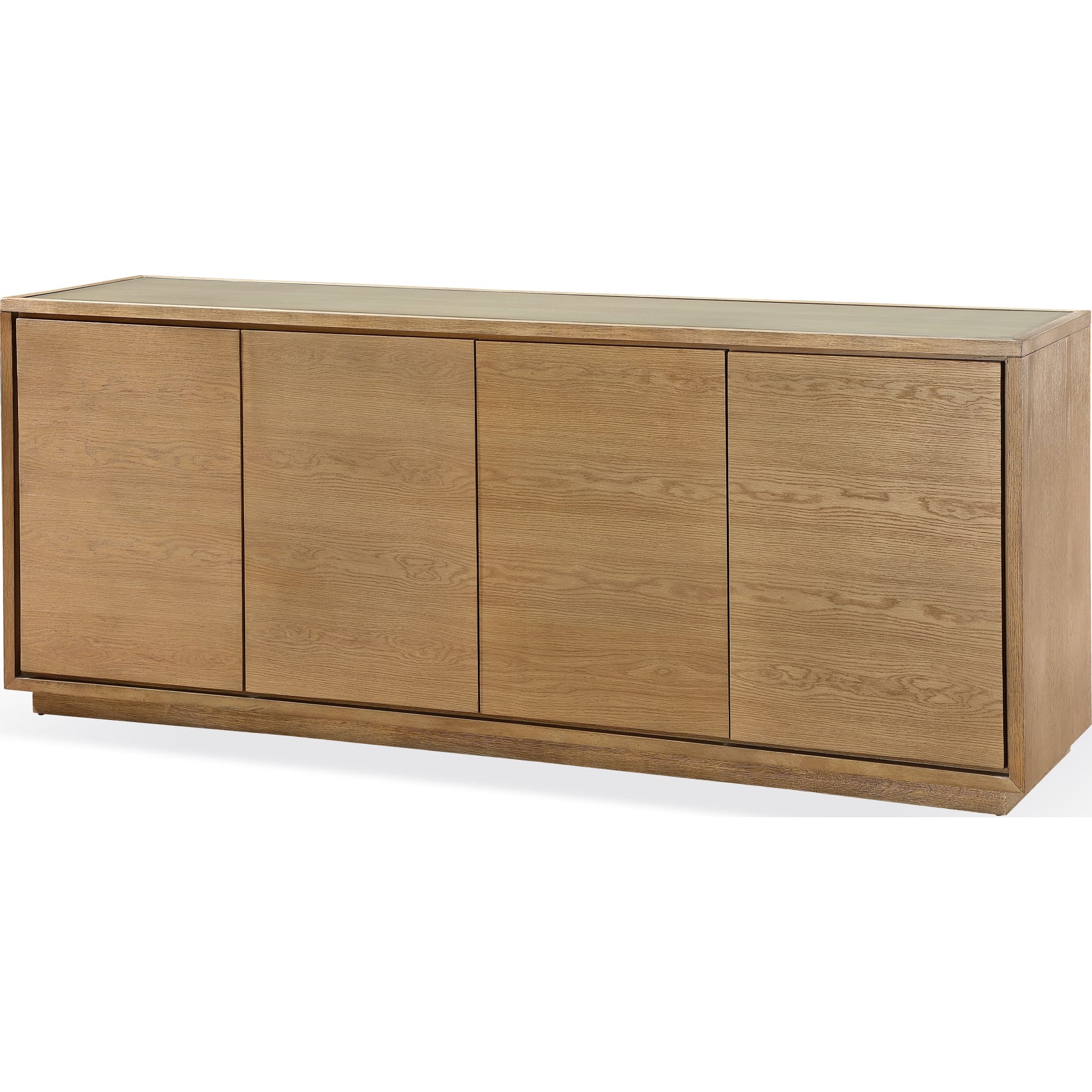 One Modern Coastal Four Door Sideboard in White Oak - Image 4