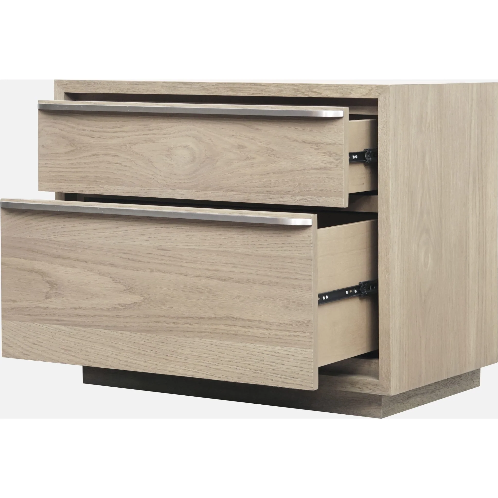 One Coastal Modern Two Drawer USB-Charging Nightstand in Bisque - Image 6