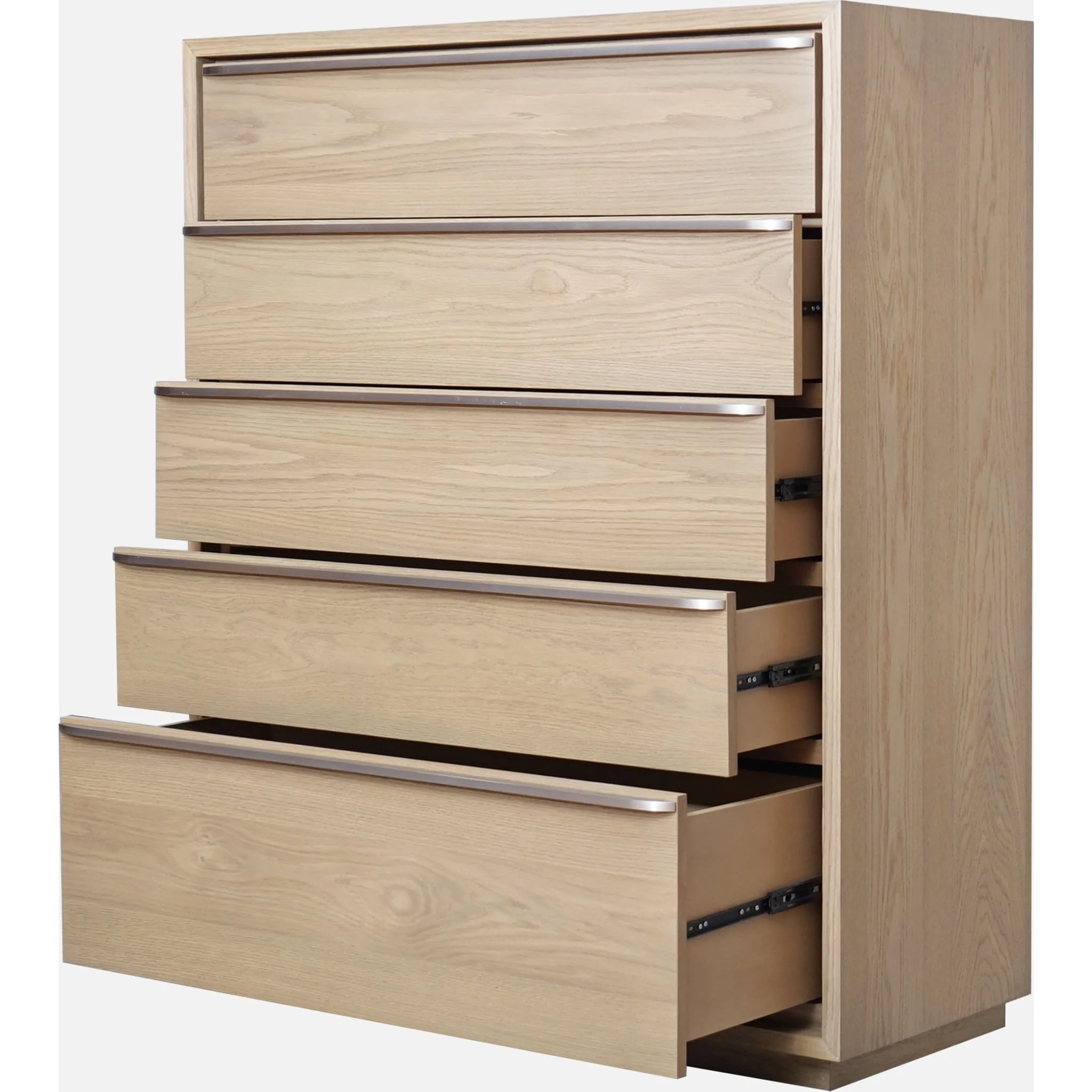 One Coastal Modern Five Drawer Chest in Bisque - Image 7
