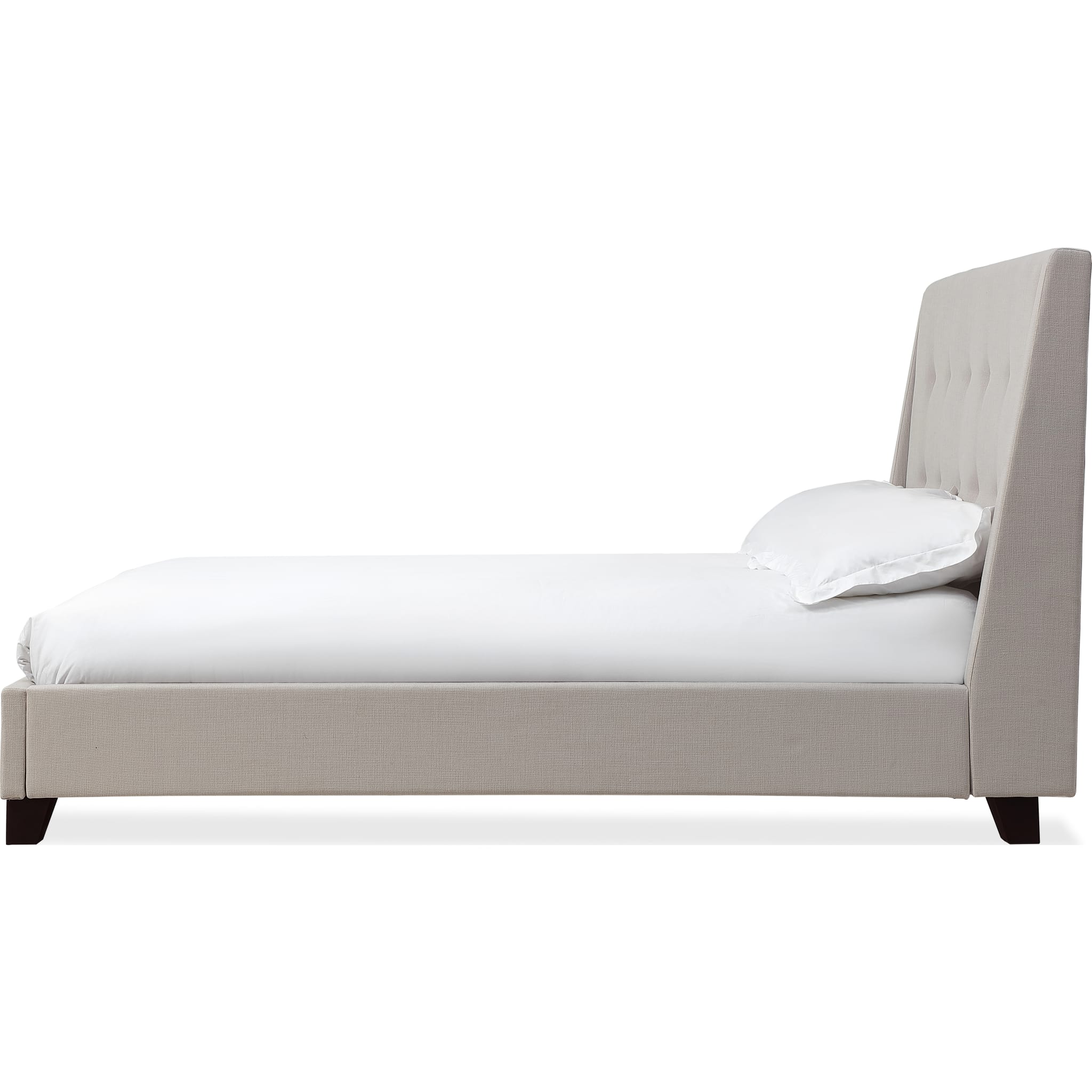 Madera Upholstered Platform Bed in Putty - Image 4