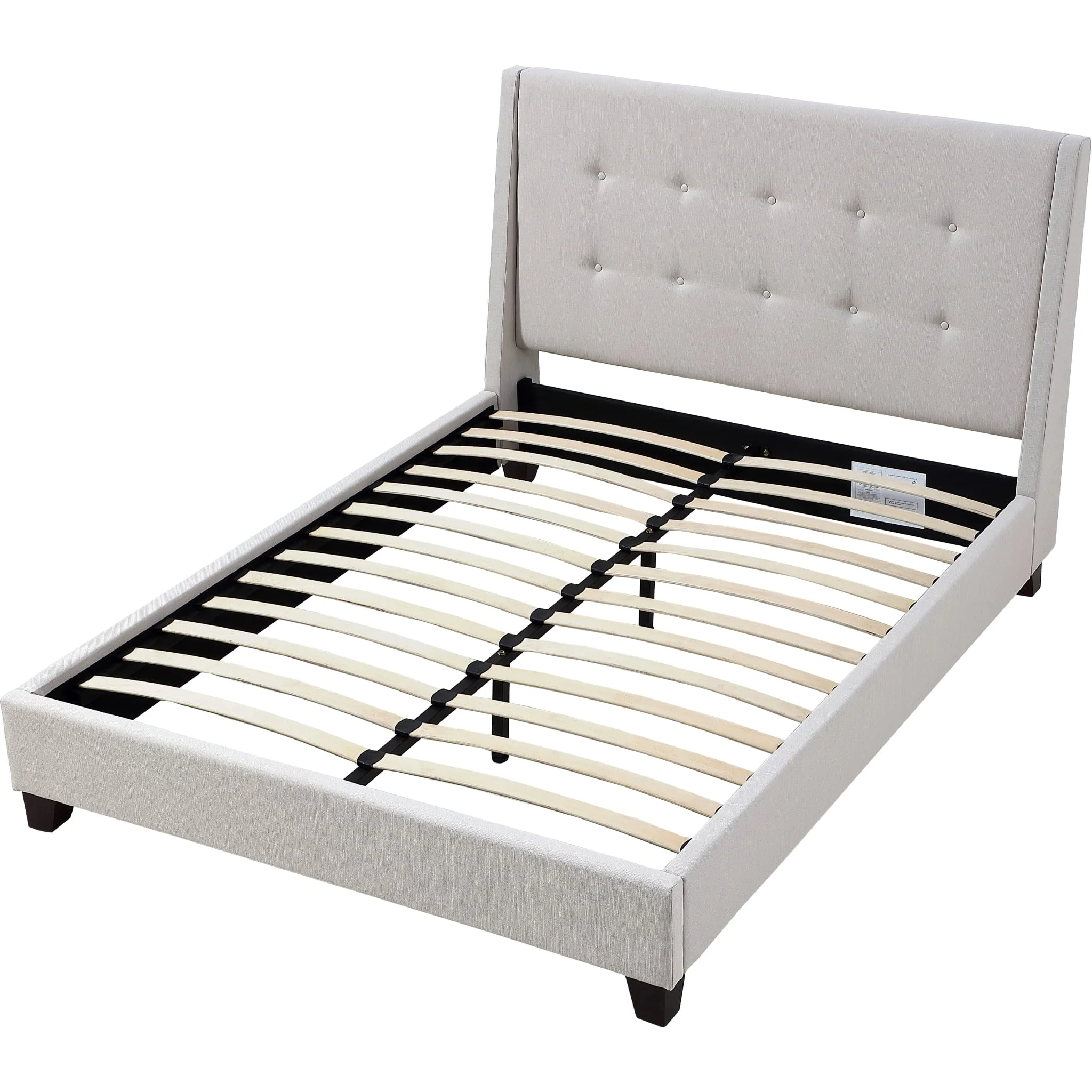 Madera Upholstered Platform Bed in Putty - Image 5