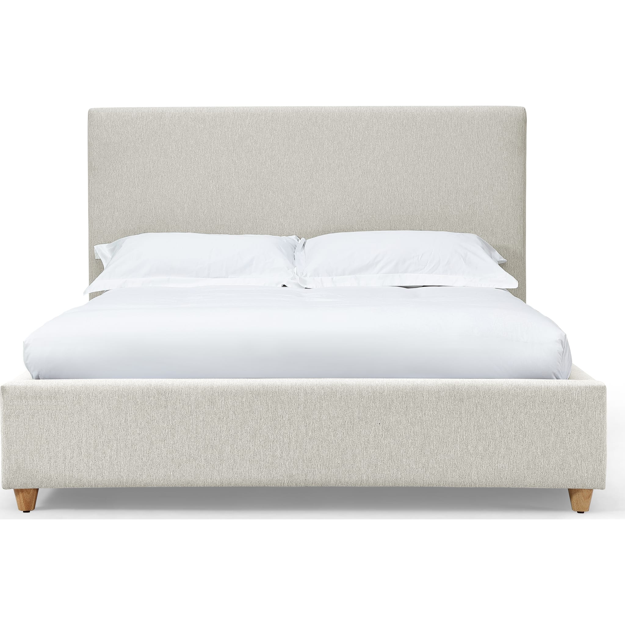 Olivia Upholstered Platform Bed in Ivory - Image 3
