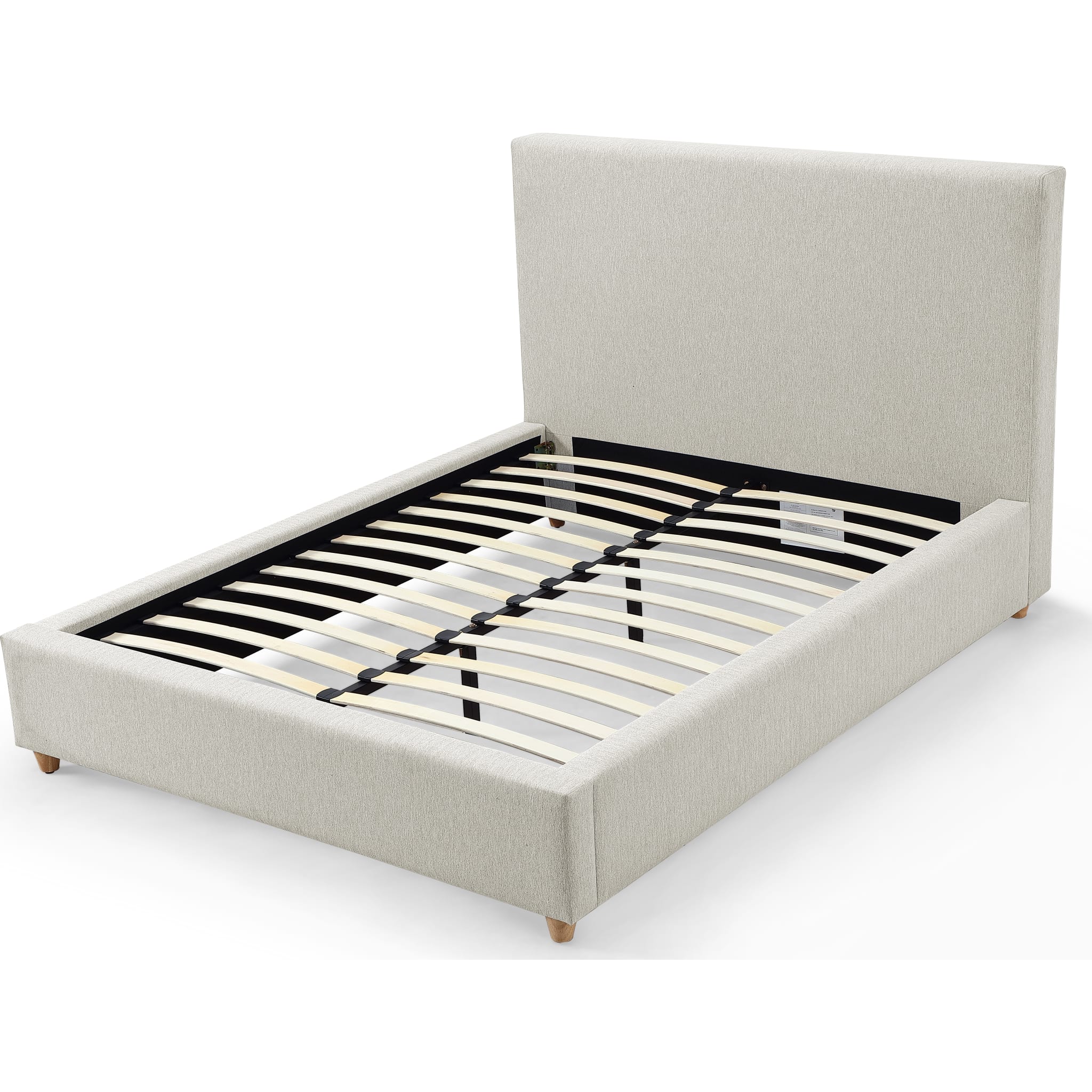 Olivia Upholstered Platform Bed in Ivory - Image 5