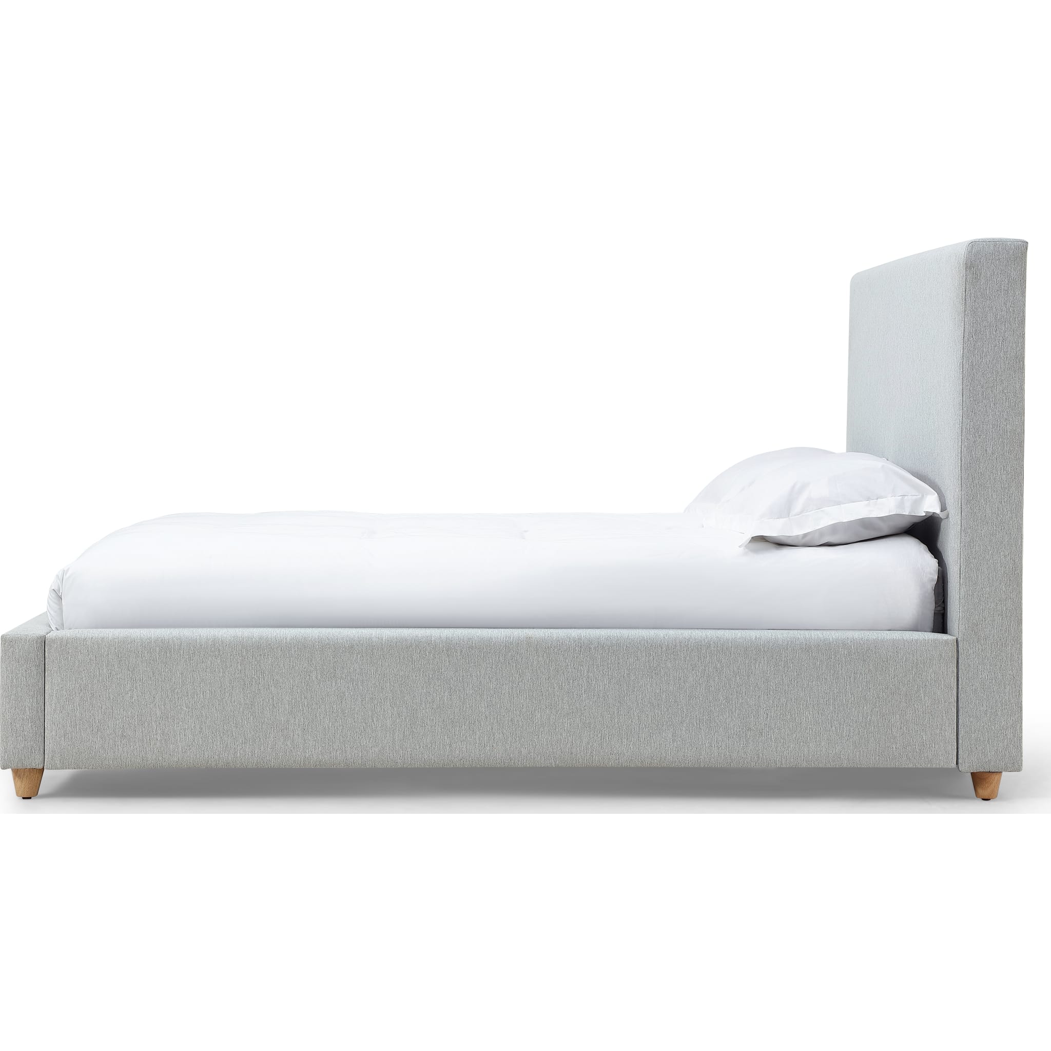 Olivia Upholstered Platform Bed in Linen - Image 4