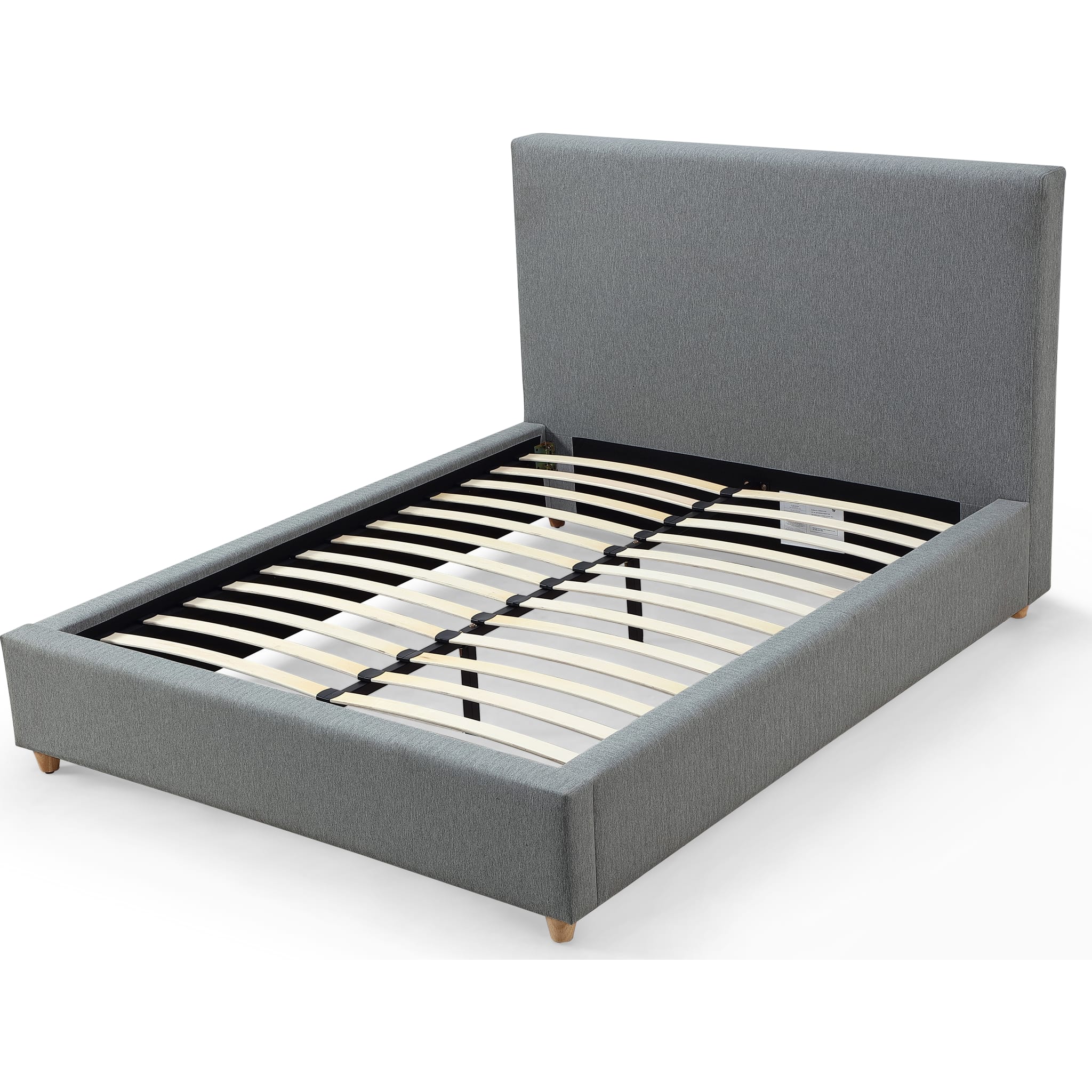 Olivia Upholstered Platform Bed in Pewter - Image 5