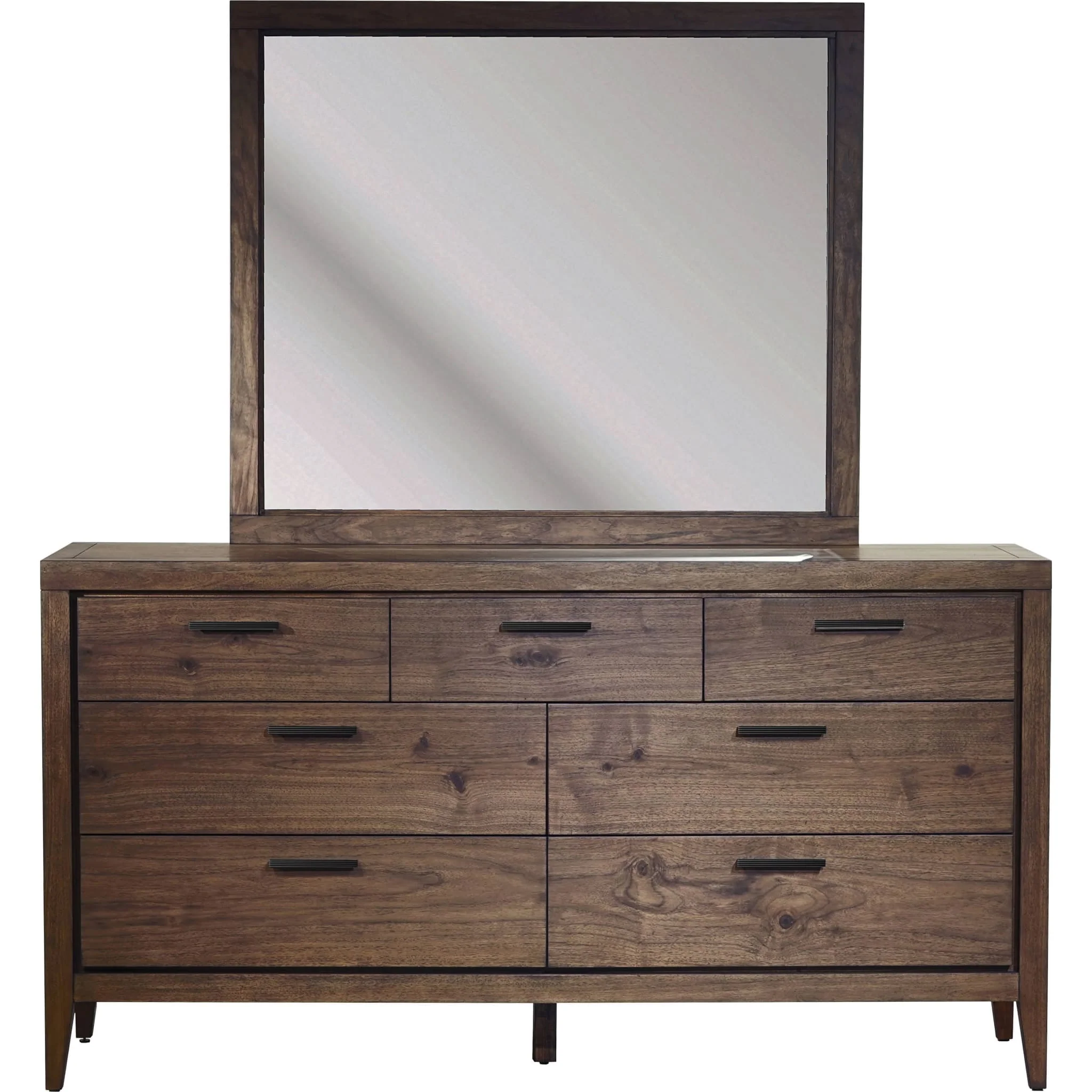 Boracay Beveled Glass Landscape Mirror in Wild Oats Brown - Image 5