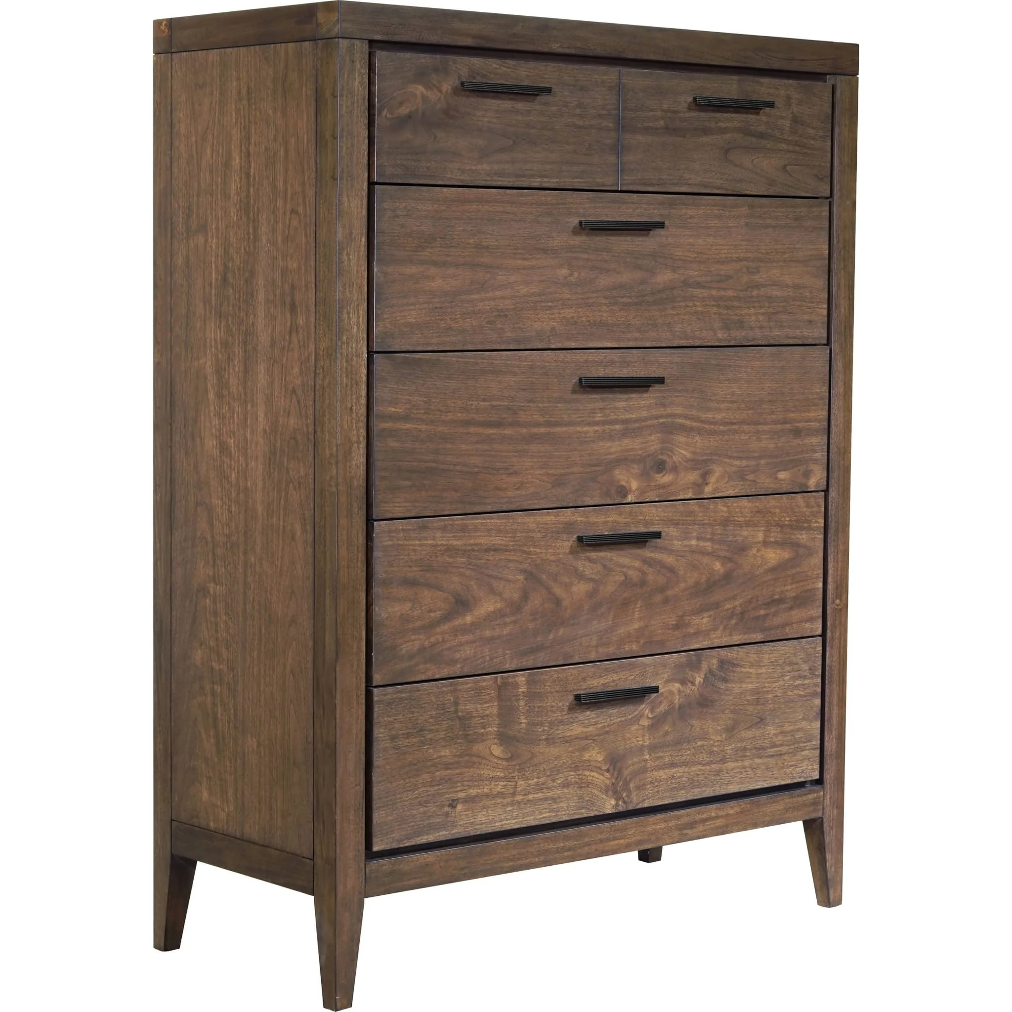 Boracay Five Drawer Walnut Chest in Wild Oats Brown (2024) - Image 3