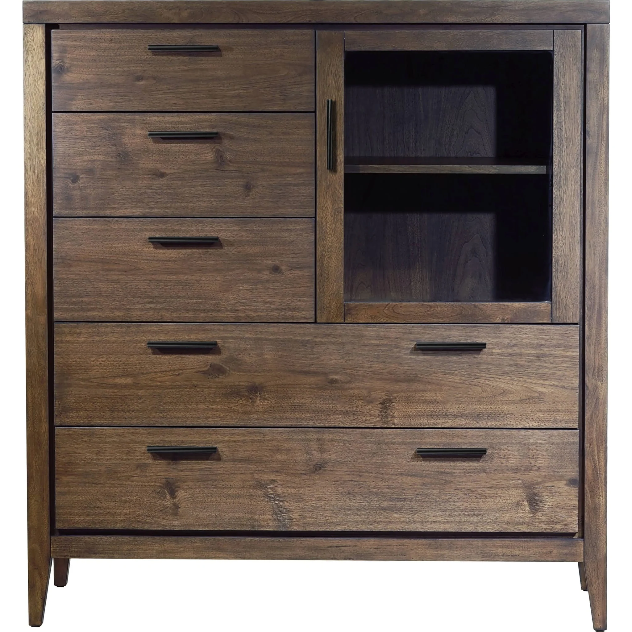 Boracay Five Drawer One Door Walnut Sweater Chest in Wild Oats Brown (2024) - Image 3