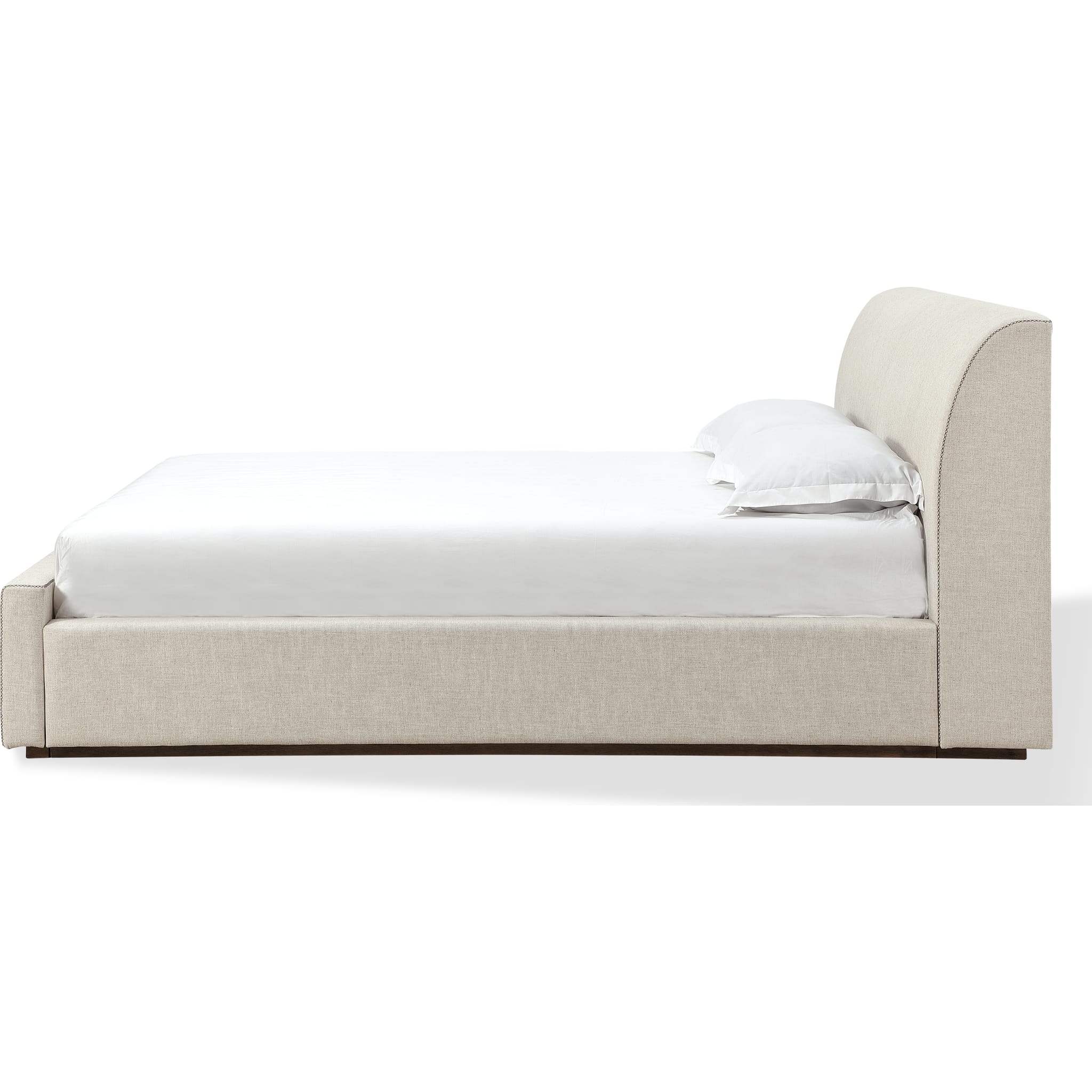 Louis Upholstered Platform Bed in Natural Linen - Image 8