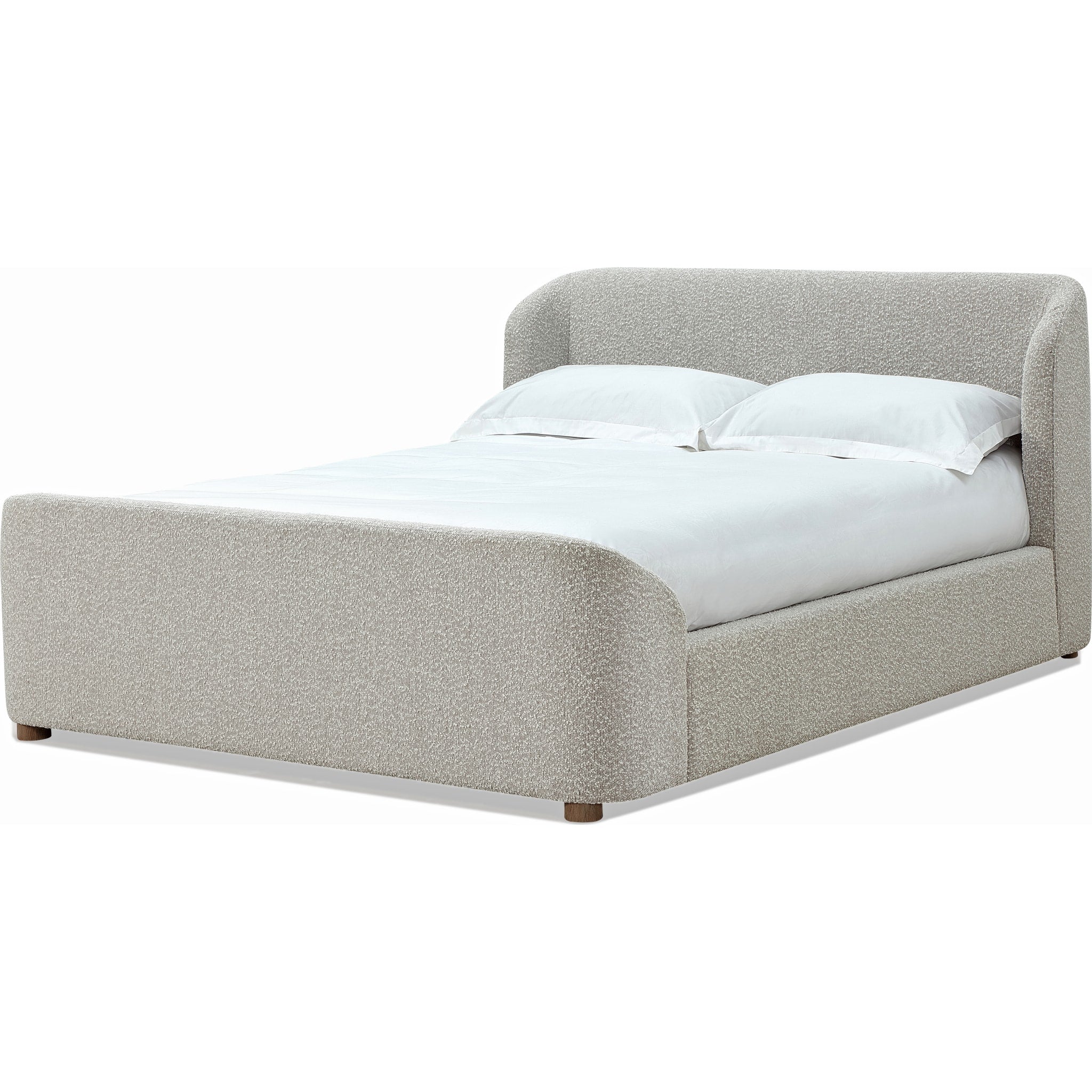 Kiki Upholstered Platform Bed in Cotton Ball Boucle - Image 5