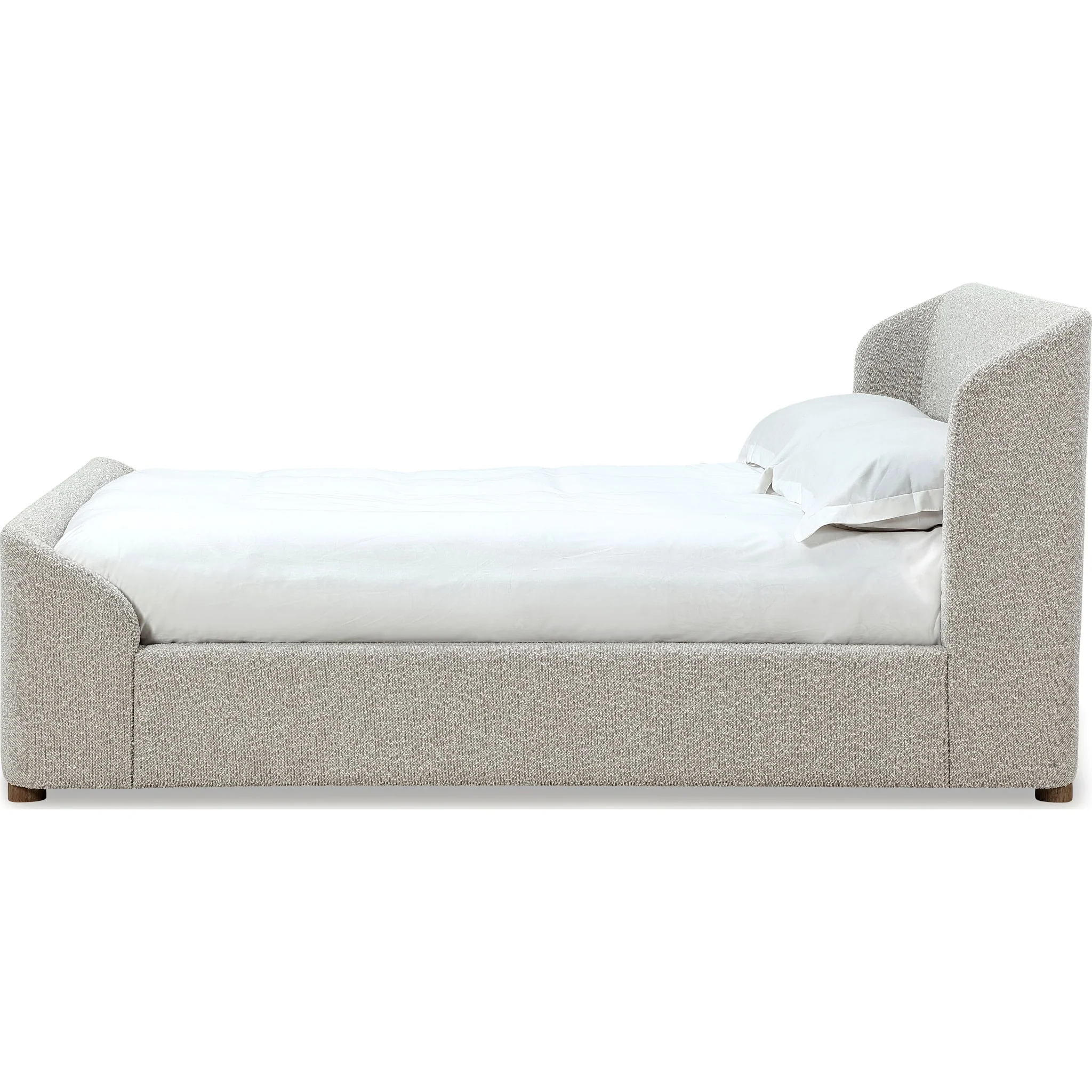 Kiki Upholstered Platform Bed in Cotton Ball Boucle - Image 6