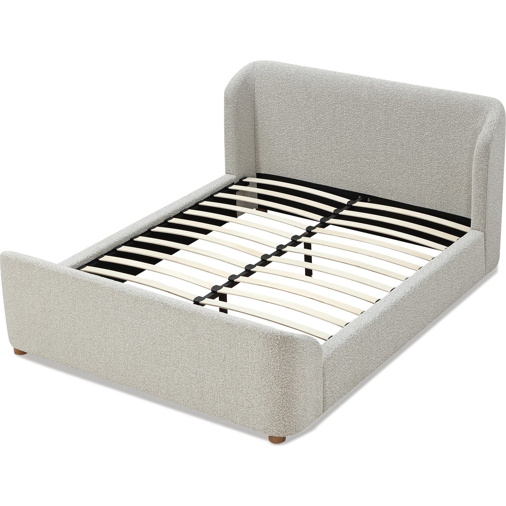 Kiki Upholstered Platform Bed in Cotton Ball Boucle - Image 8