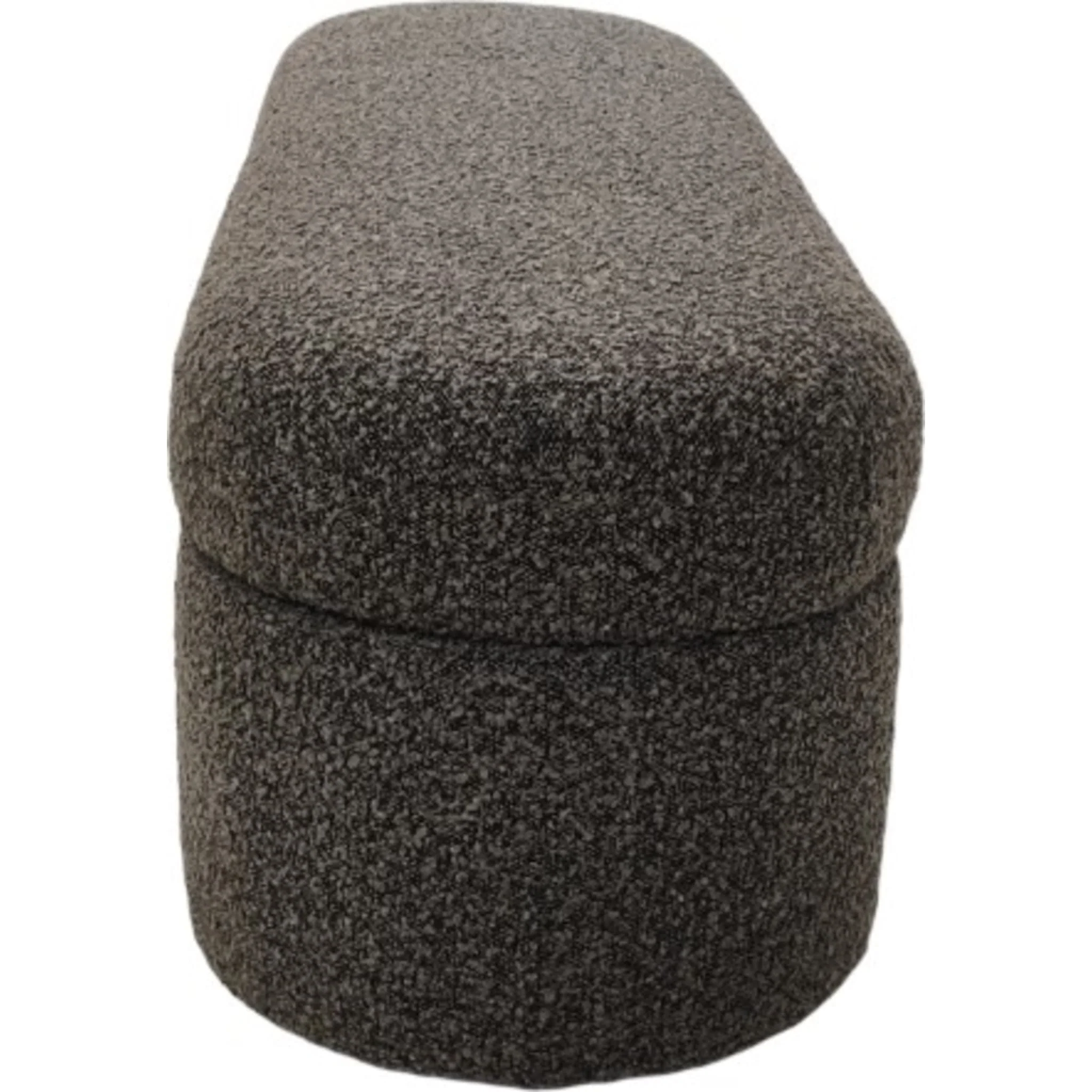 Kiki Upholstered Hinged Storage Bench in Pumpernickel Boucle - Image 4