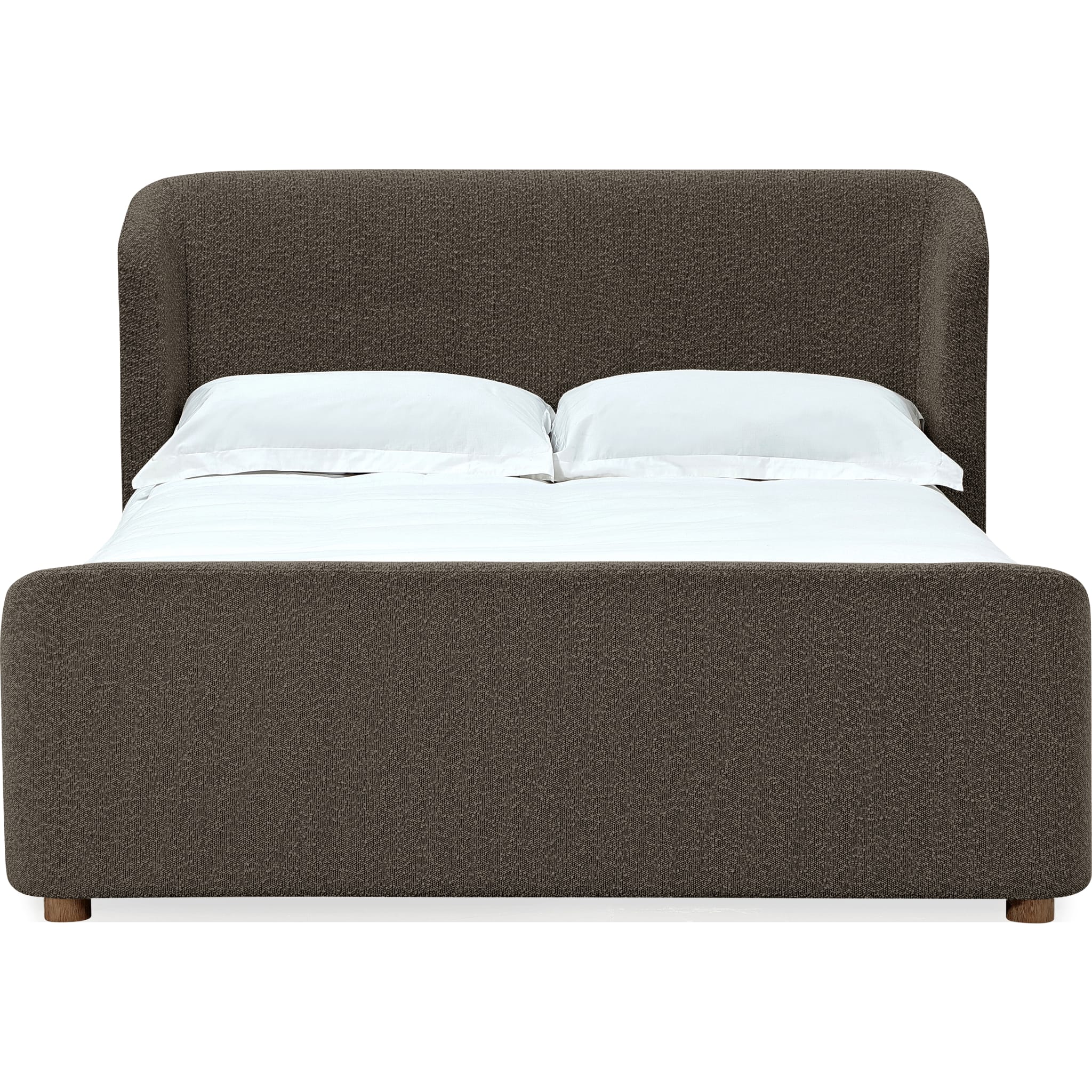 Kiki Upholstered Platform Bed in Pumpernickel Boucle - Image 7