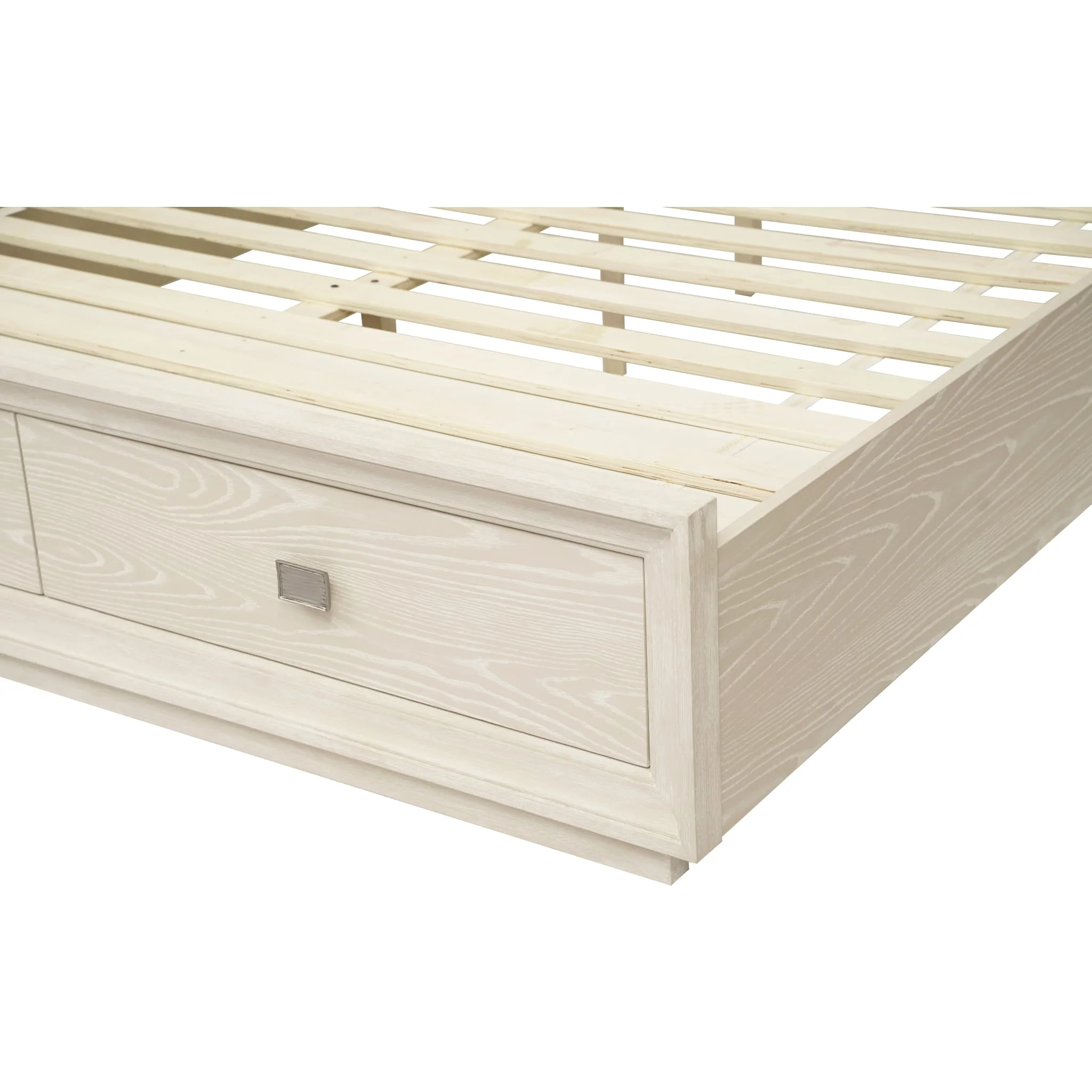 Maxime Two Drawer Footboard Storage Platform Bed In Ash - Image 12