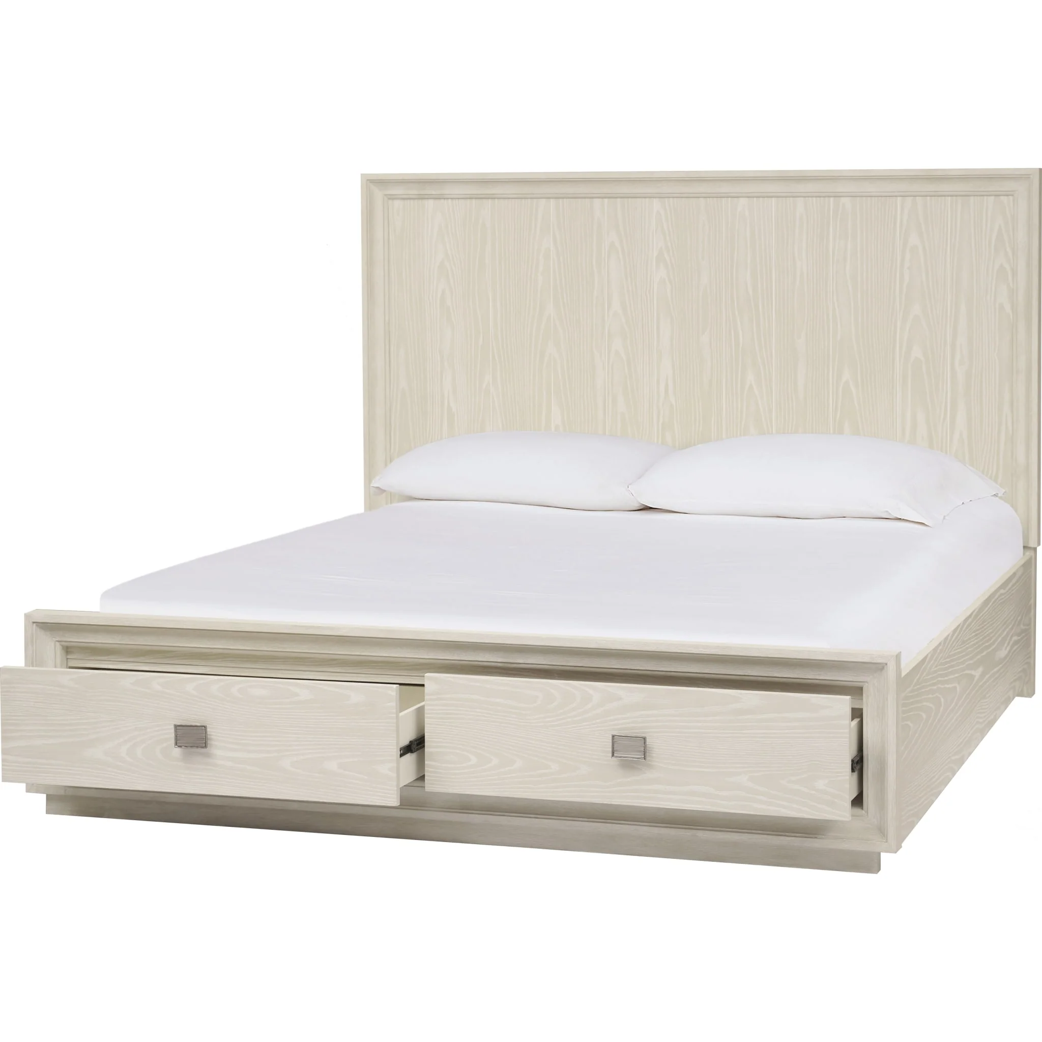Maxime Two Drawer Footboard Storage Platform Bed In Ash - Image 5