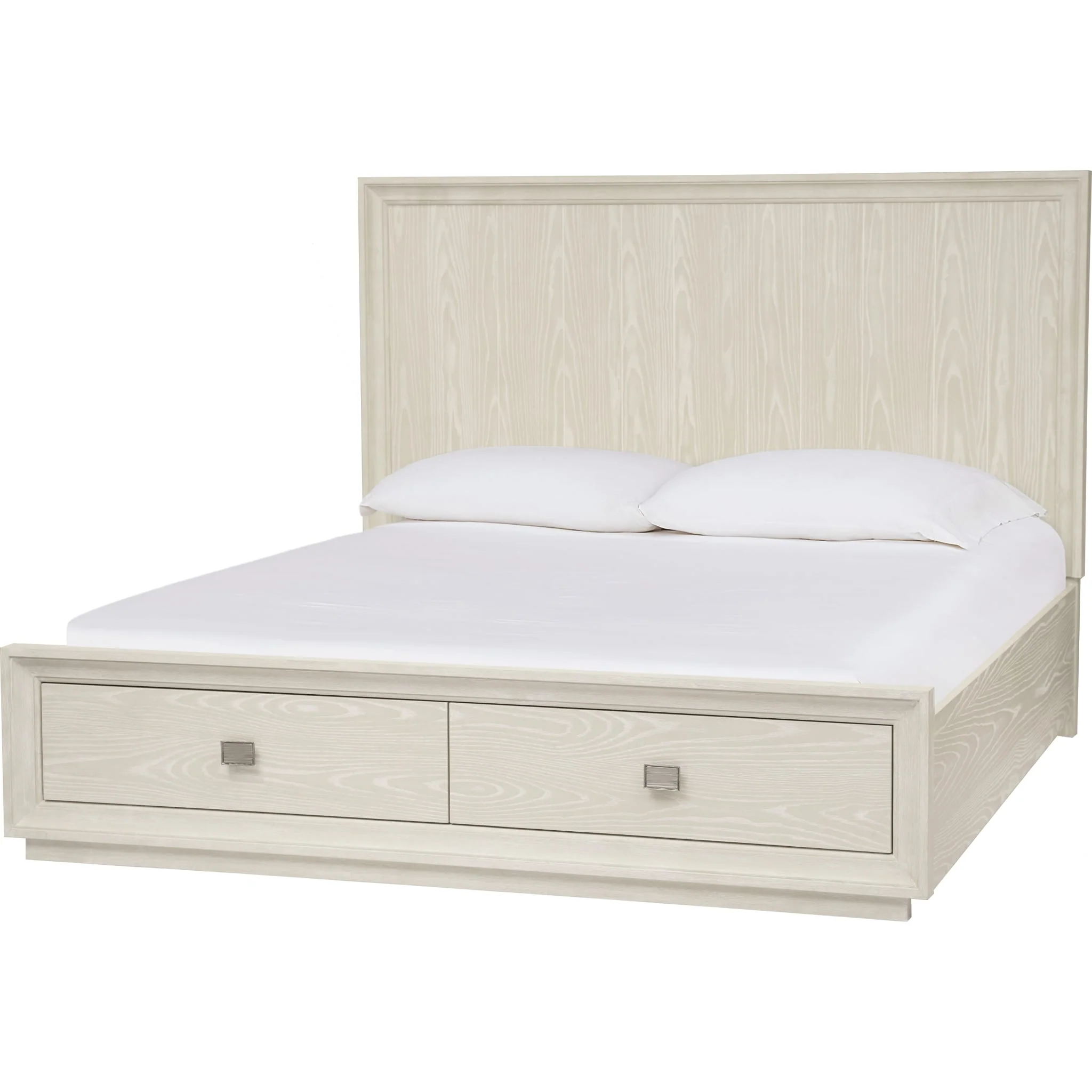 Maxime Two Drawer Footboard Storage Platform Bed In Ash - Image 6