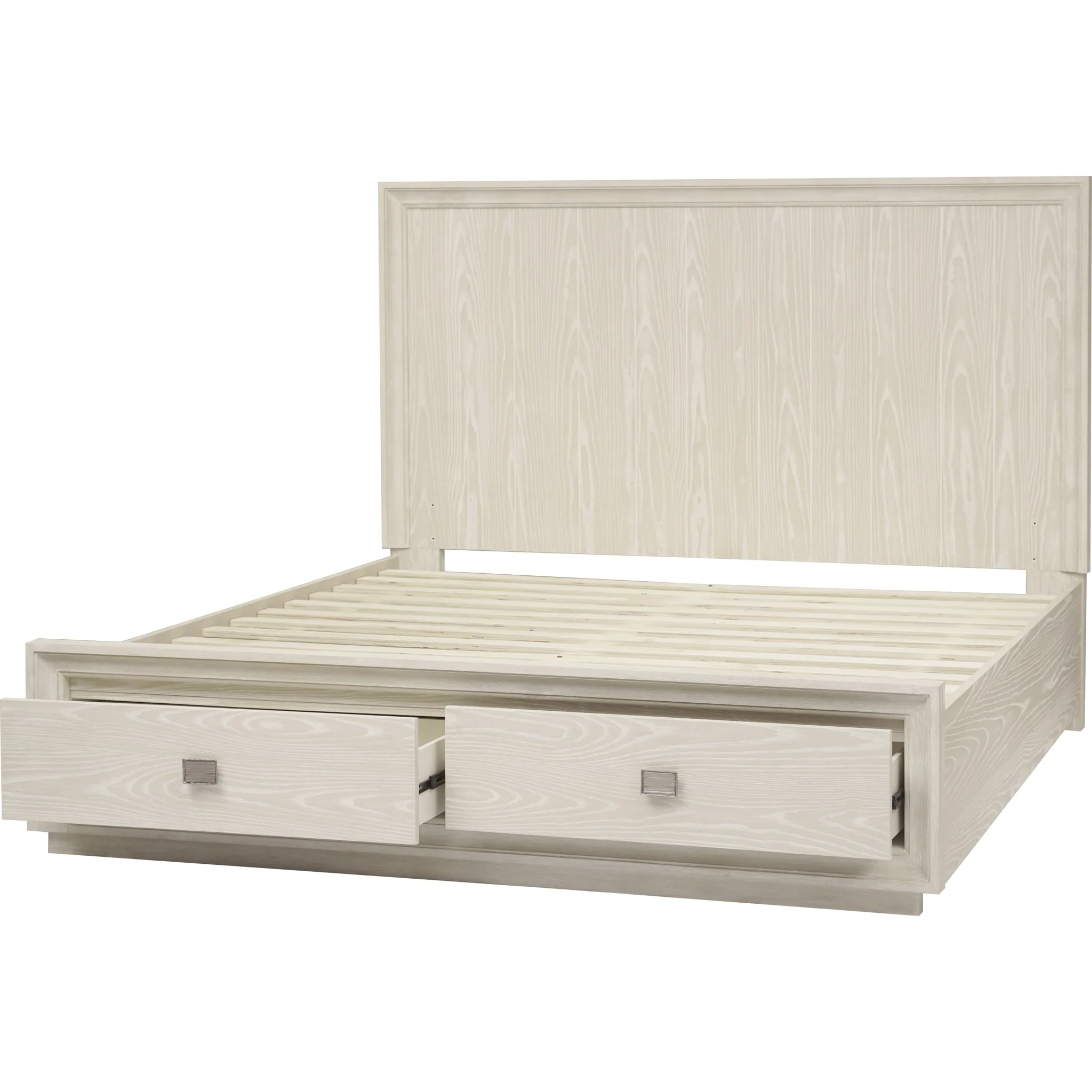 Maxime Two Drawer Footboard Storage Platform Bed In Ash - Image 9