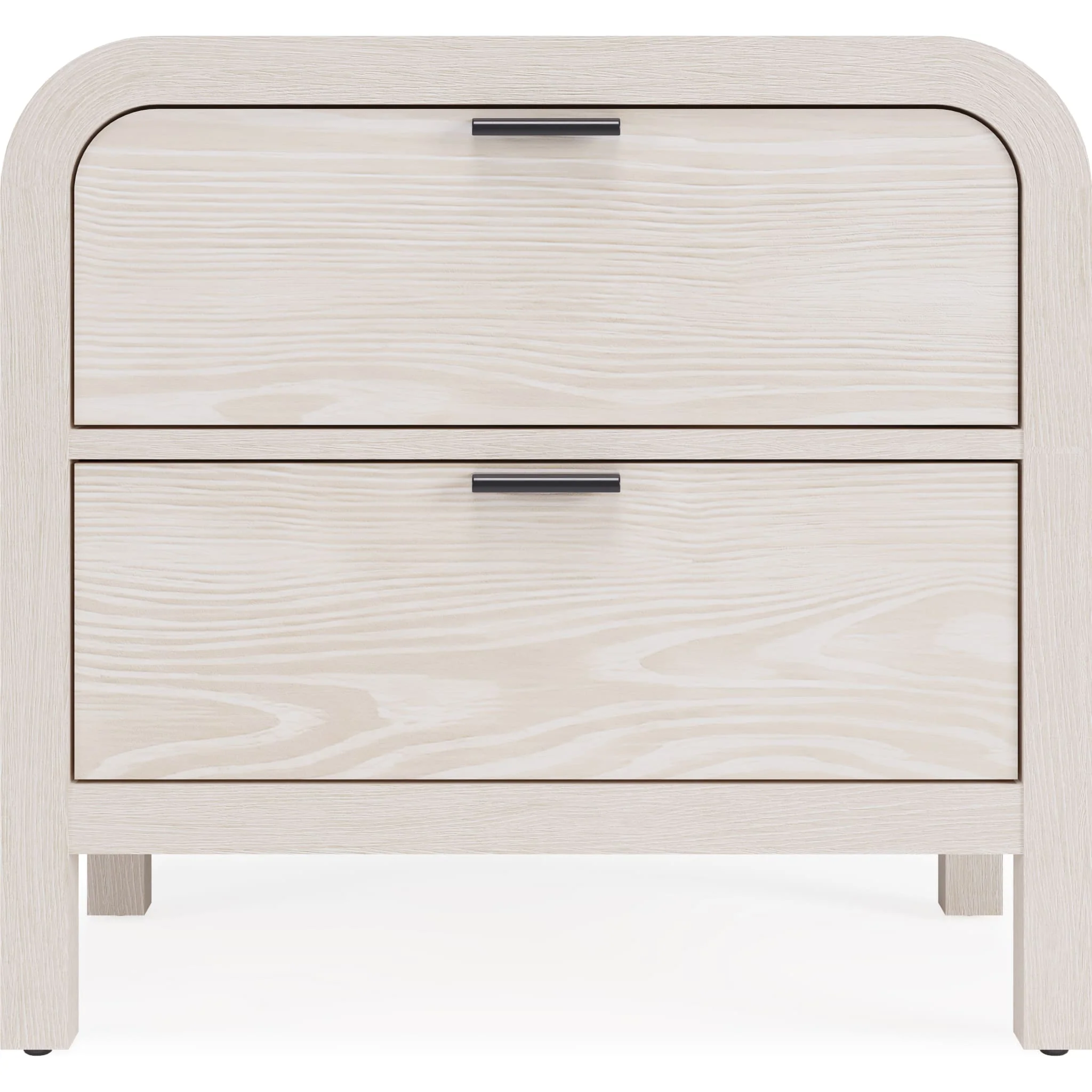 Drake Two Drawer USB-Charging Nightstand in Sugar - Image 3