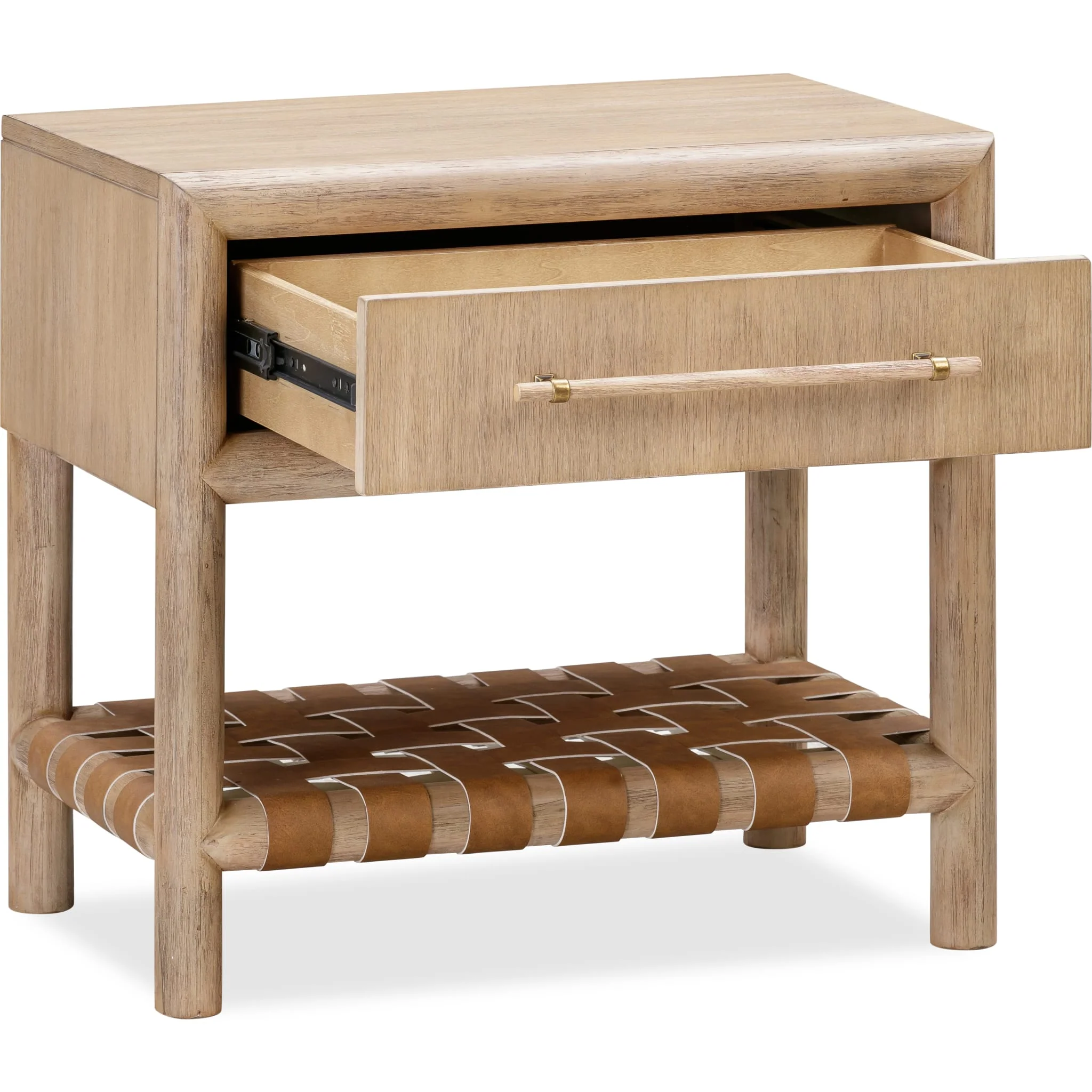 Dorsey One Drawer USB-charging Nightstand in Granola - Image 5