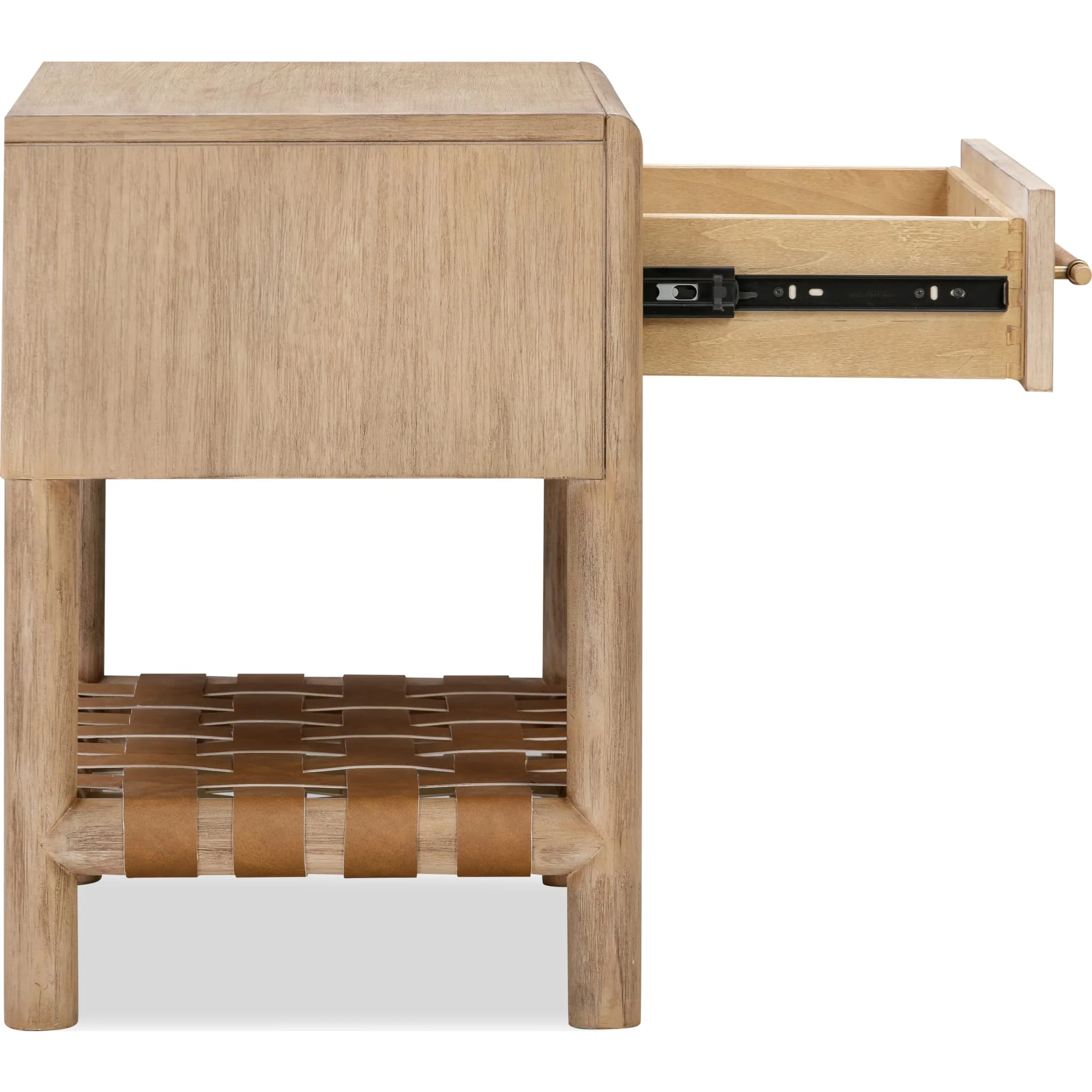Dorsey One Drawer USB-charging Nightstand in Granola - Image 6