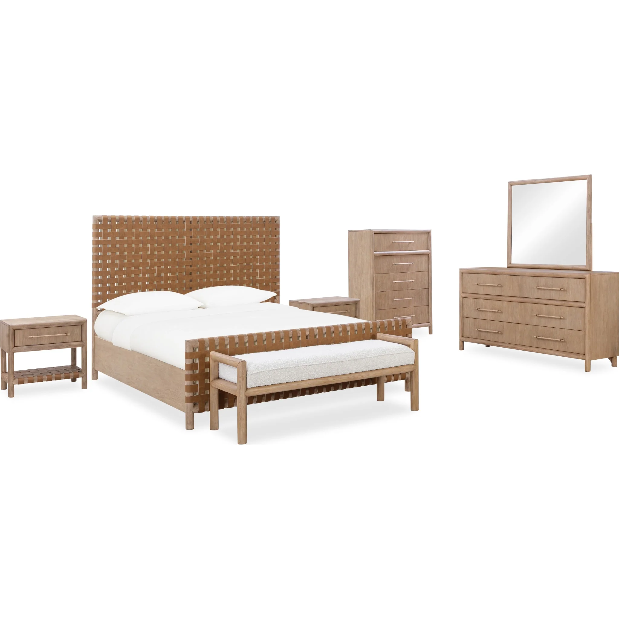 Dorsey One Drawer USB-charging Nightstand in Granola - Image 7