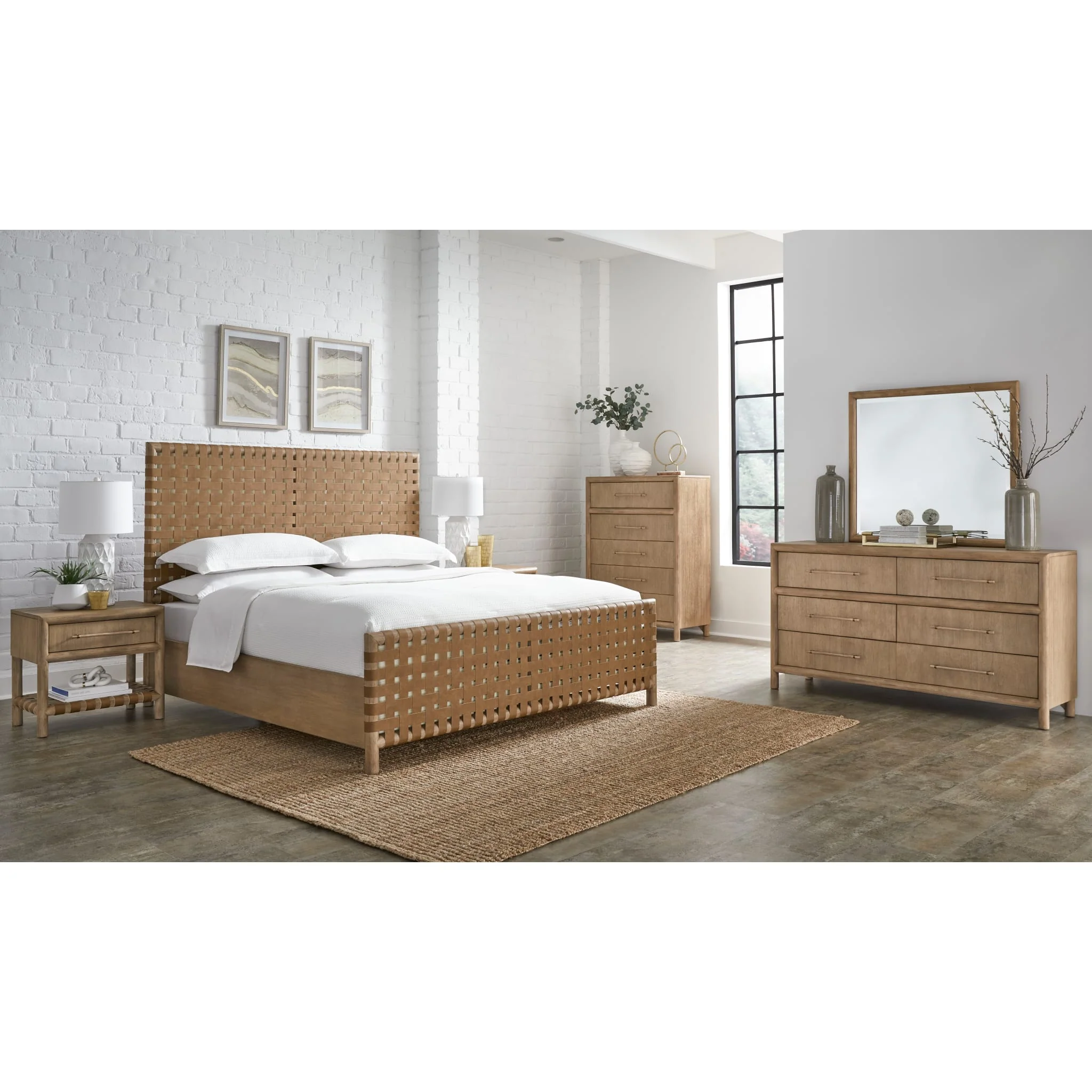 Dorsey One Drawer USB-charging Nightstand in Granola - Image 8